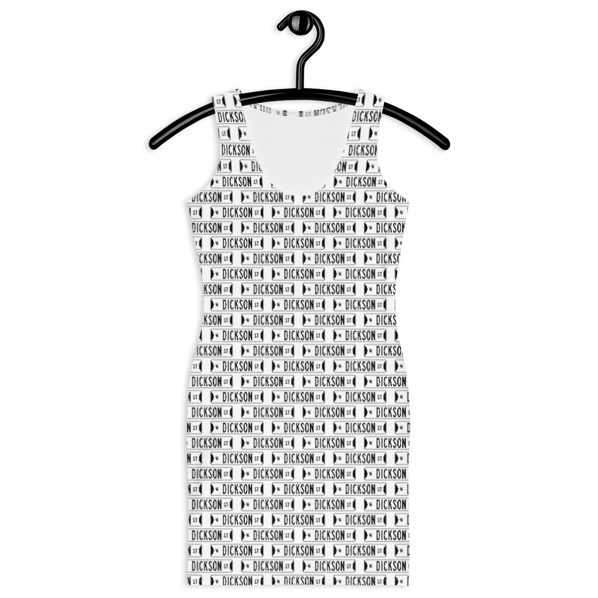 Retro Dickson Street Sign Fitted Dress