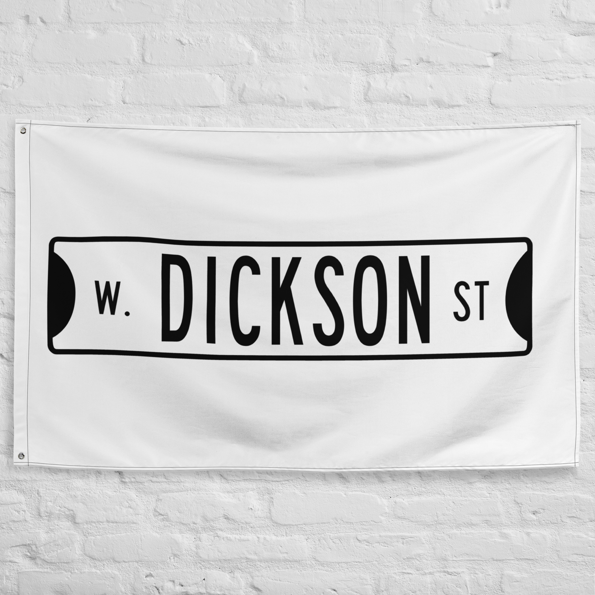 Retro Dickson Street Sign Flag