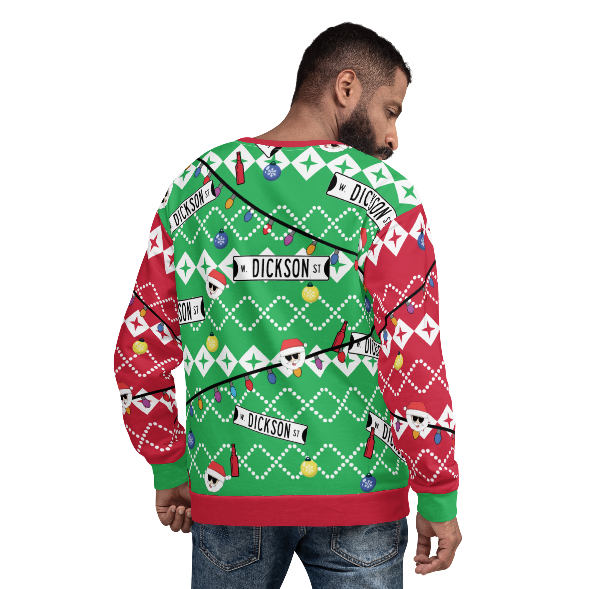 Retro Dickson Street Sign Ugly Sweatshirt
