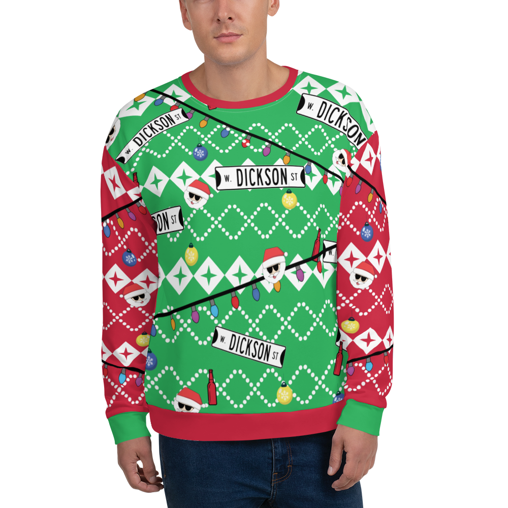 Retro Dickson Street Sign Ugly Sweatshirt
