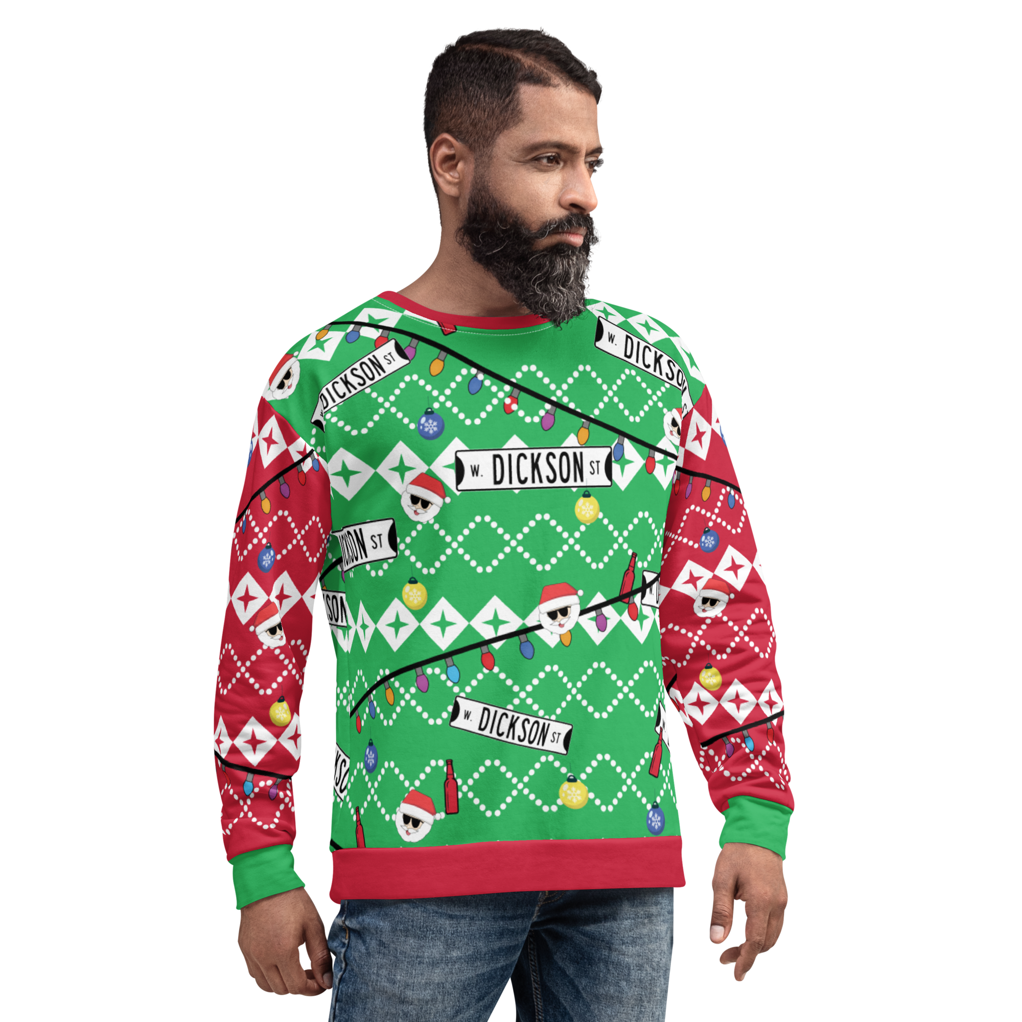 Retro Dickson Street Sign Ugly Sweatshirt