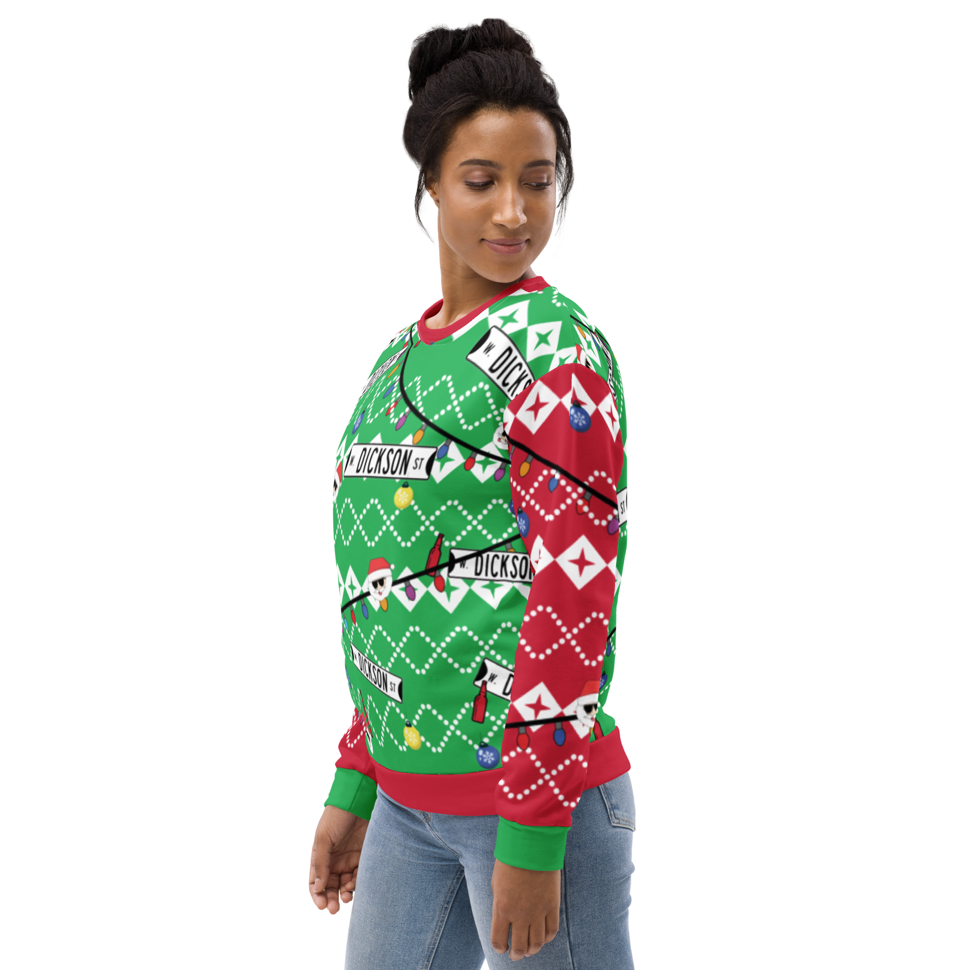 Retro Dickson Street Sign Ugly Sweatshirt