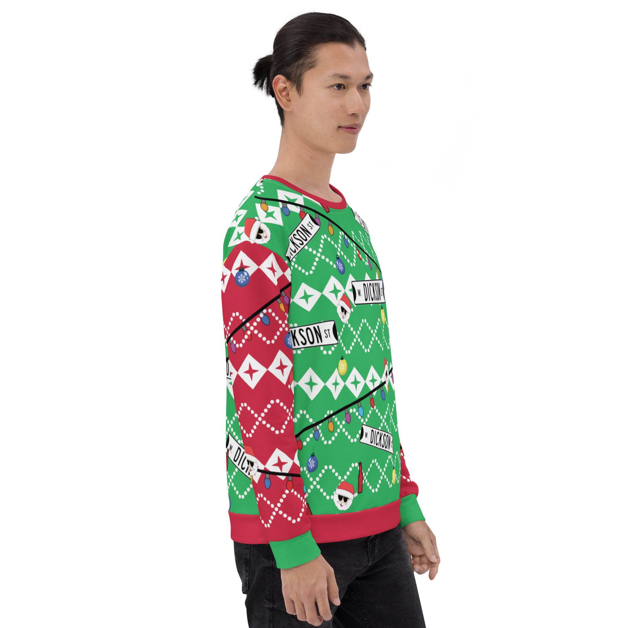 Retro Dickson Street Sign Ugly Sweatshirt