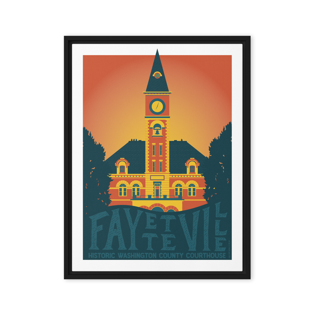 Washington County Courthouse Framed Canvas