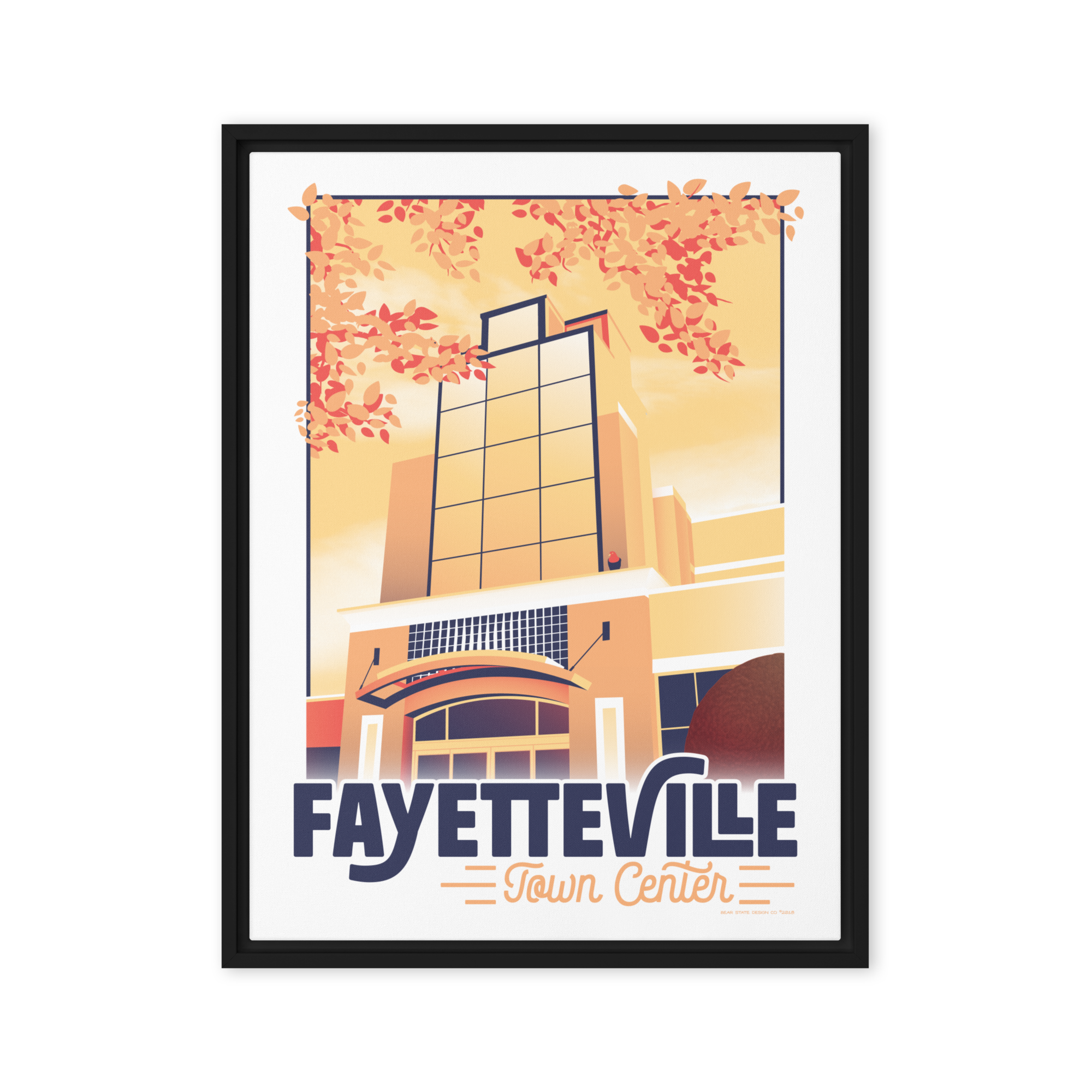 Fayetteville Town Center Framed Canvas