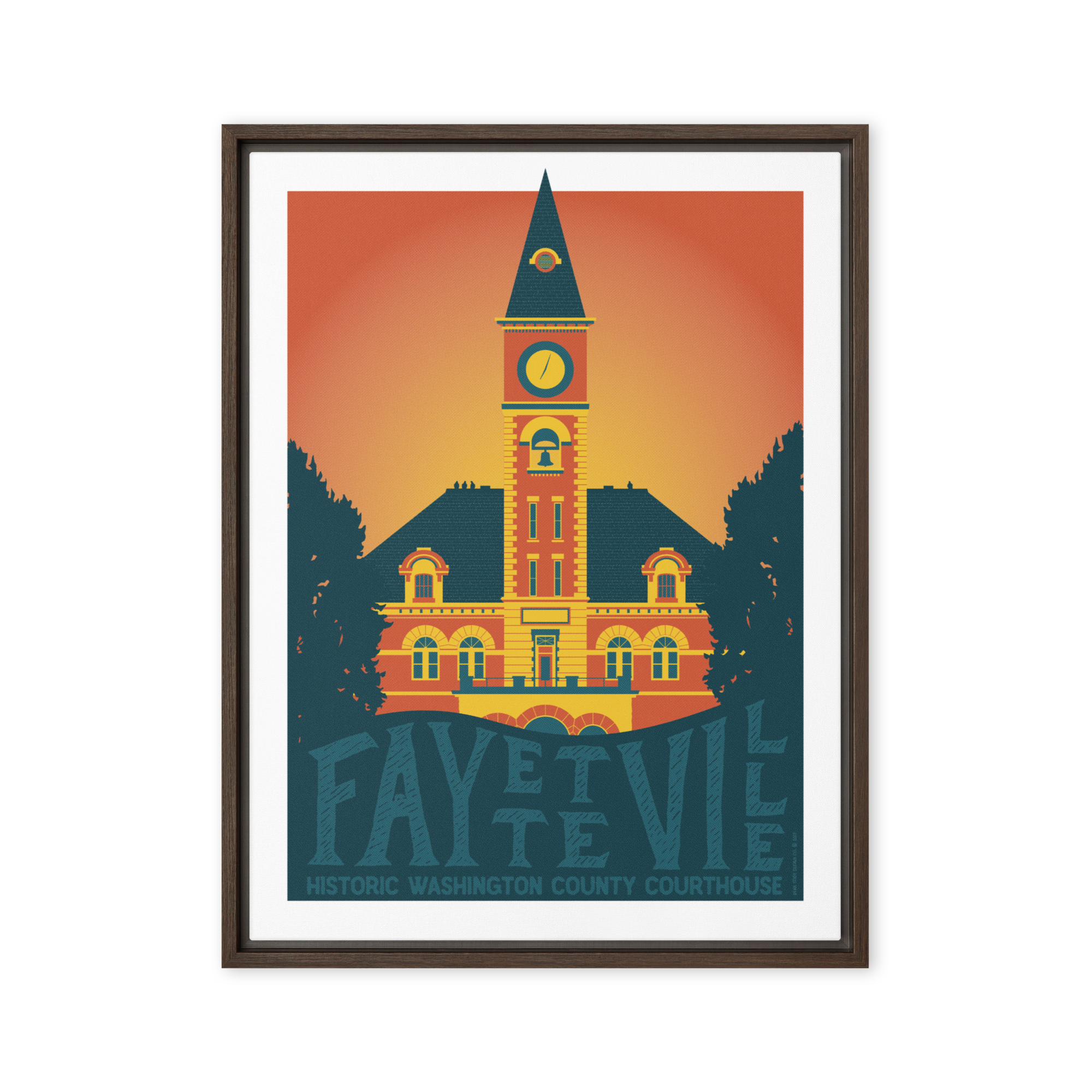 Washington County Courthouse Framed Canvas