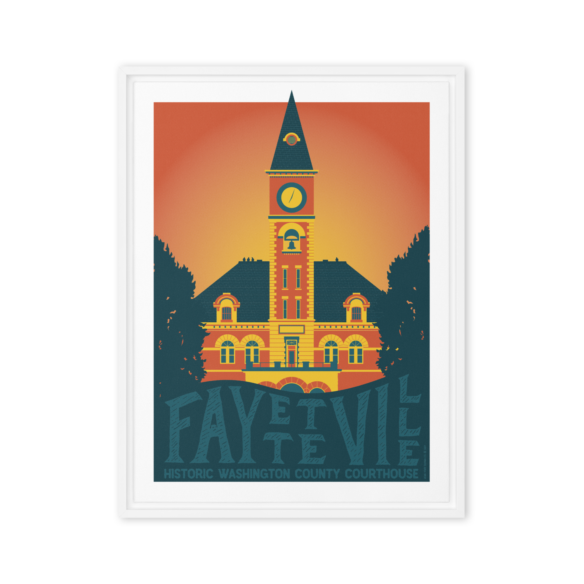 Washington County Courthouse Framed Canvas