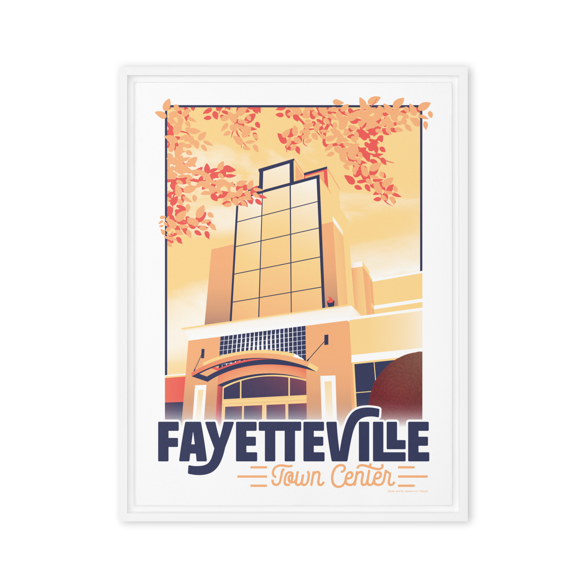 Fayetteville Town Center Framed Canvas