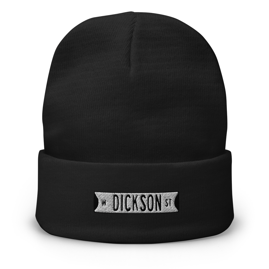 Retro Dickson Street Sign Embroidered Beanie