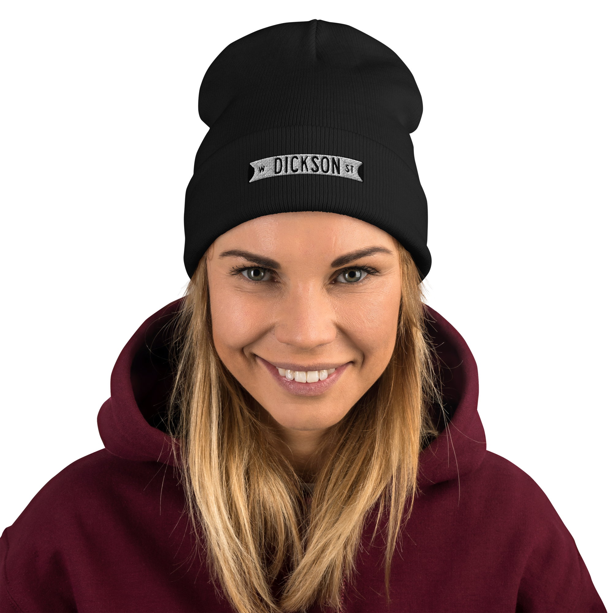 Retro Dickson Street Sign Embroidered Beanie