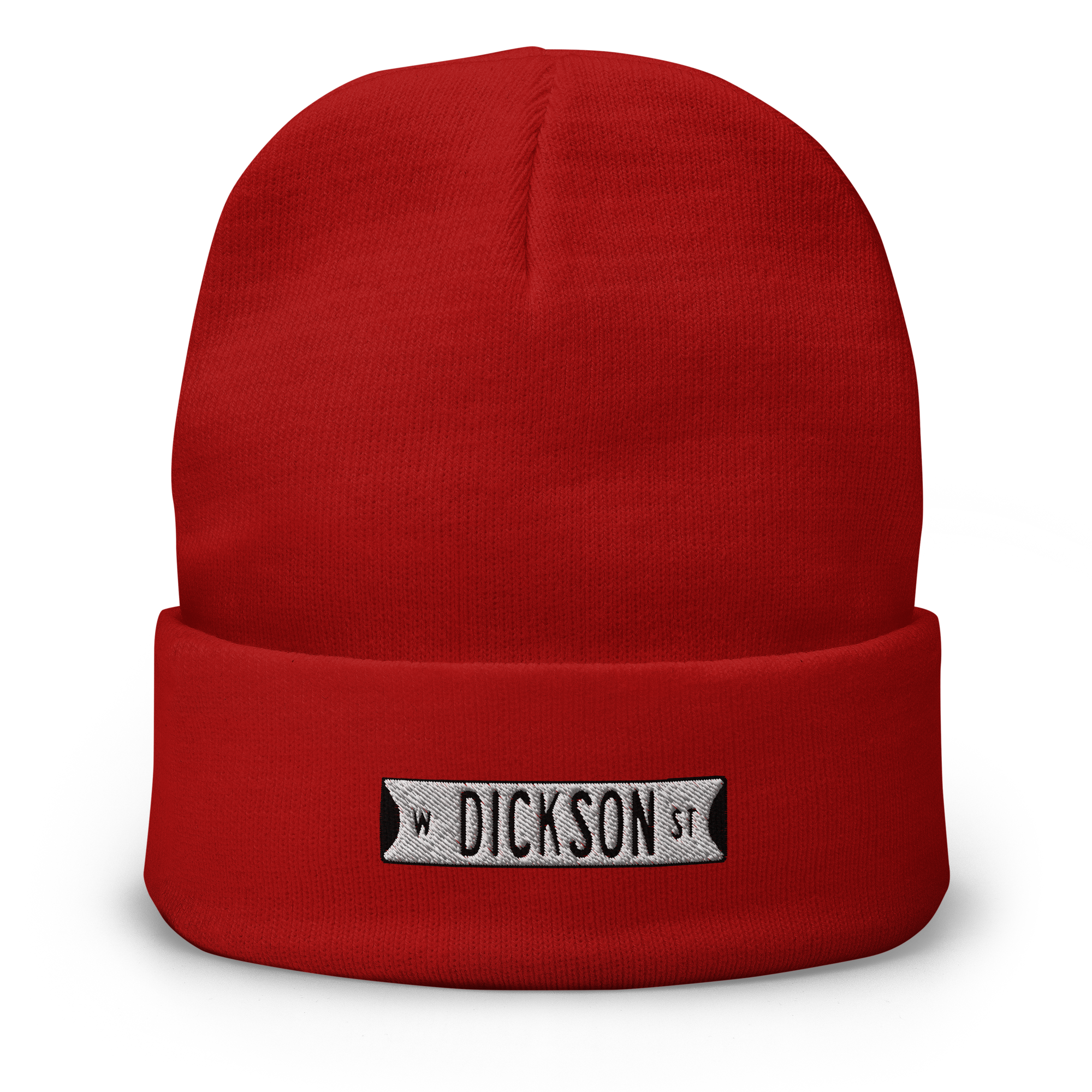 Retro Dickson Street Sign Embroidered Beanie
