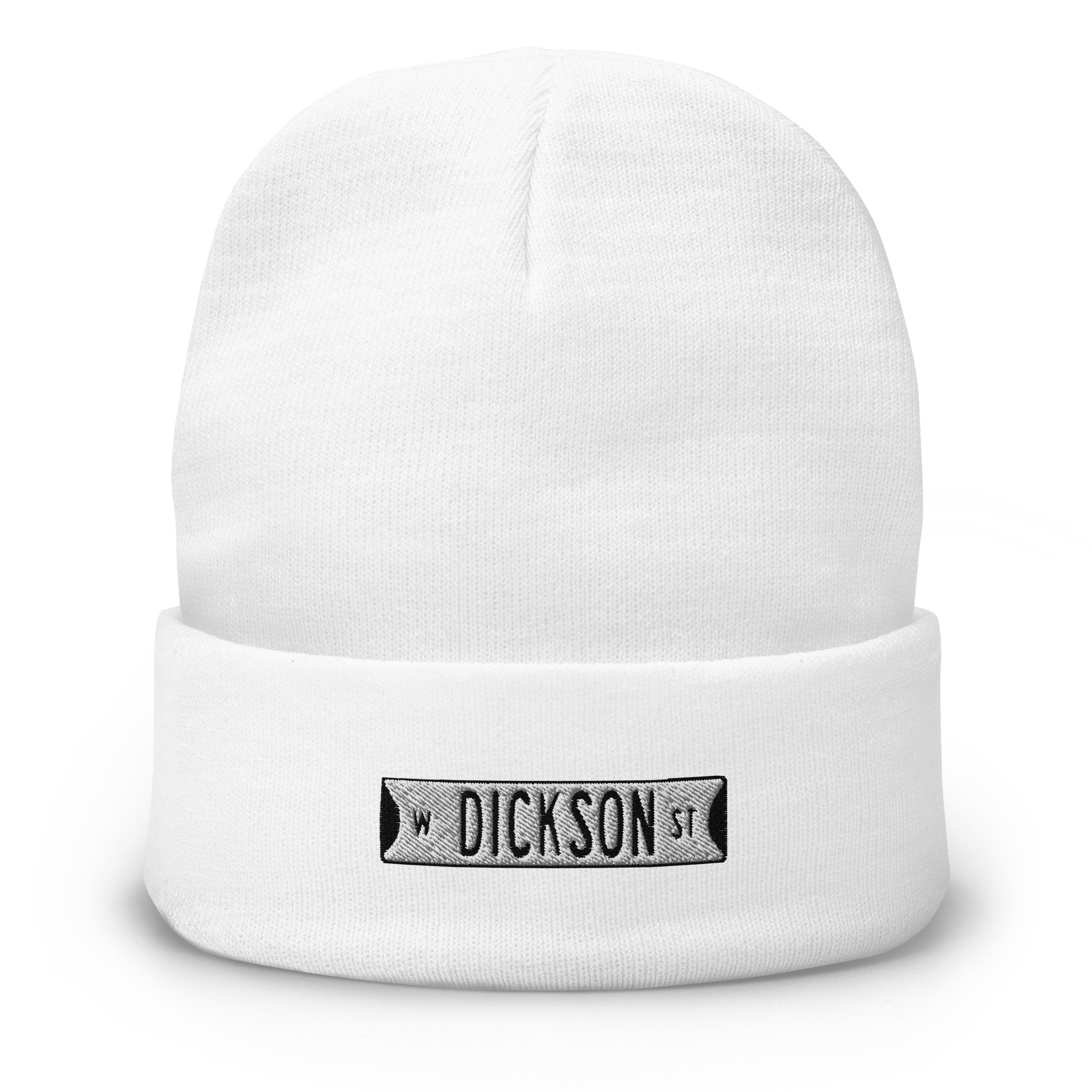 Retro Dickson Street Sign Embroidered Beanie