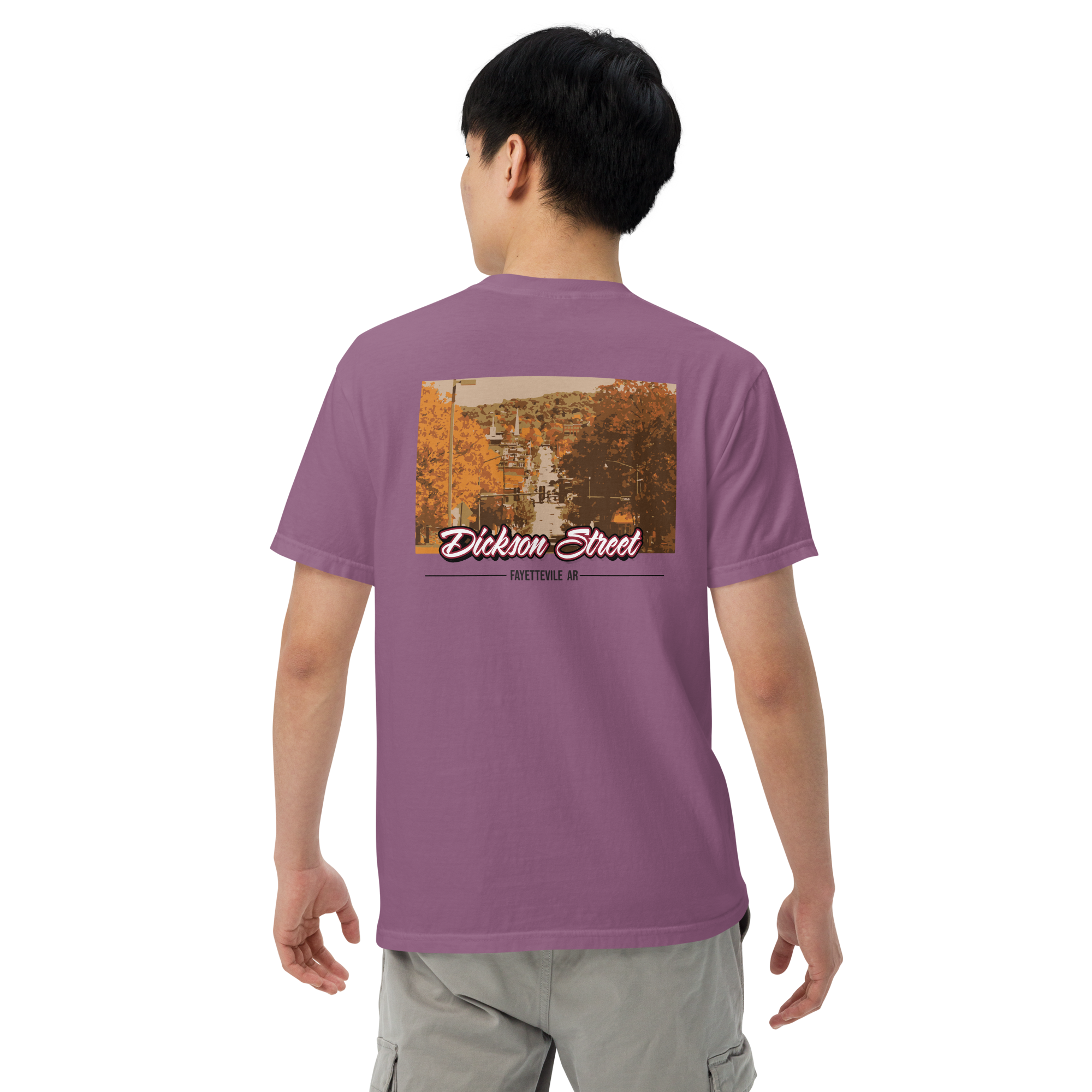 Dickson Street Back Print Men’s Garment-Dyed Heavyweight T-Shirt