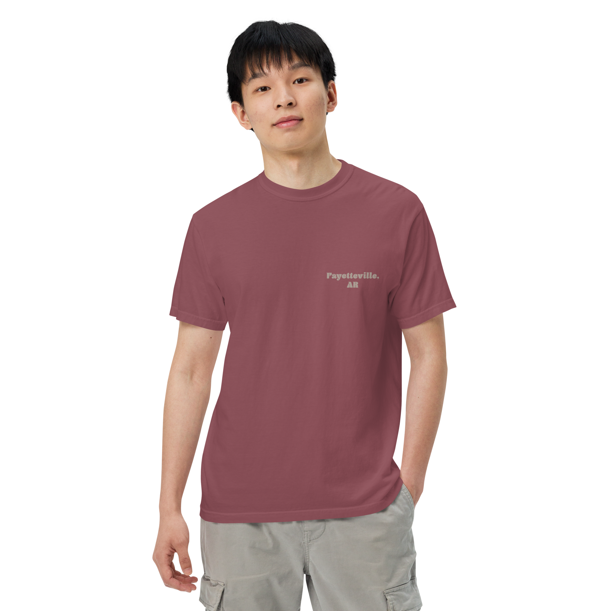 Dickson Street Back Print Men’s Garment-Dyed Heavyweight T-Shirt