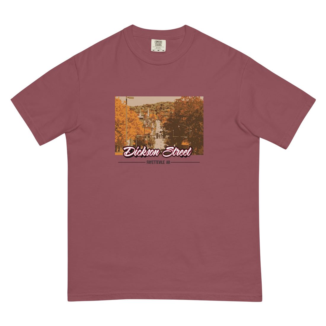 Dickson Street Front Print Men’s Garment-Dyed Heavyweight T-Shirt