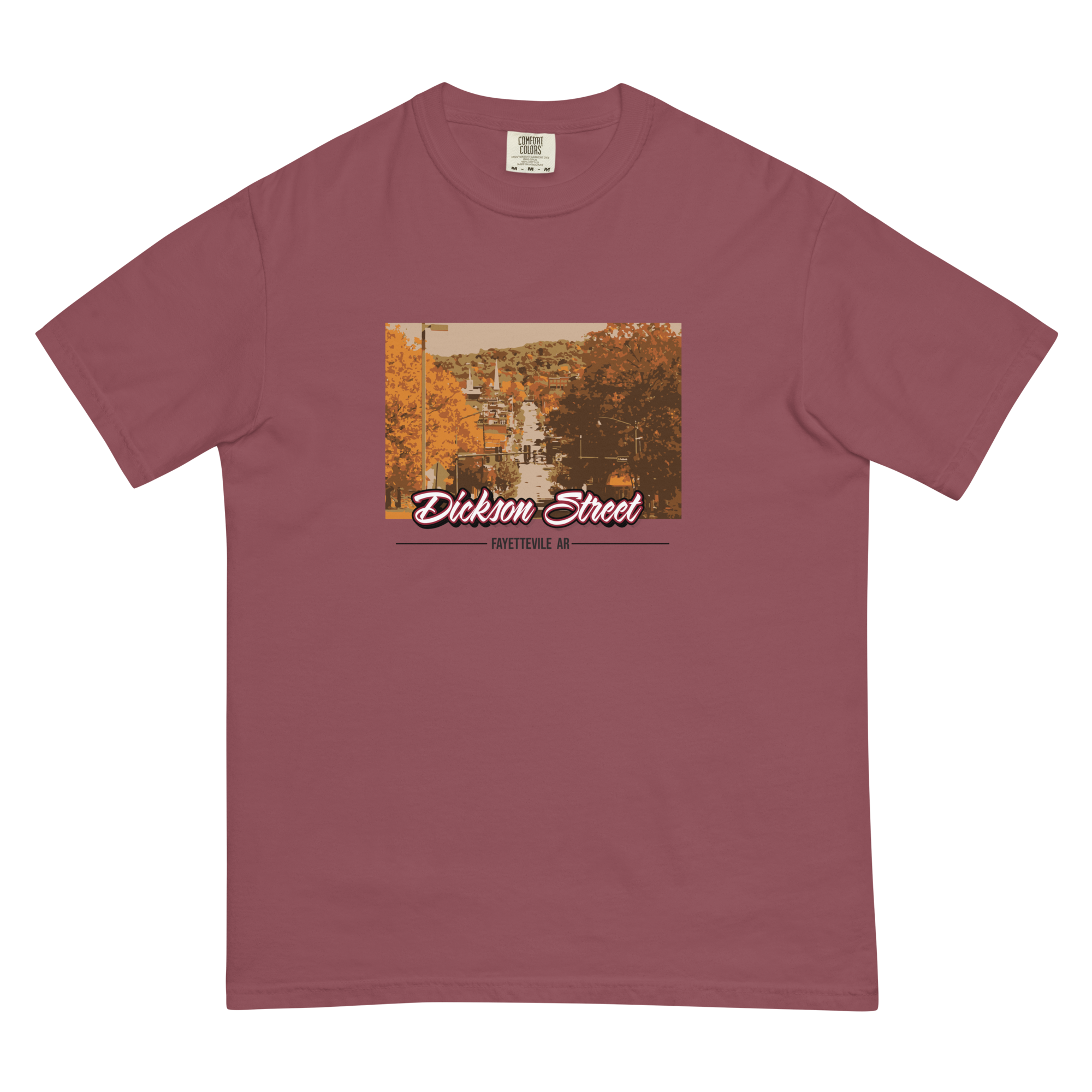 Dickson Street Front Print Men’s Garment-Dyed Heavyweight T-Shirt