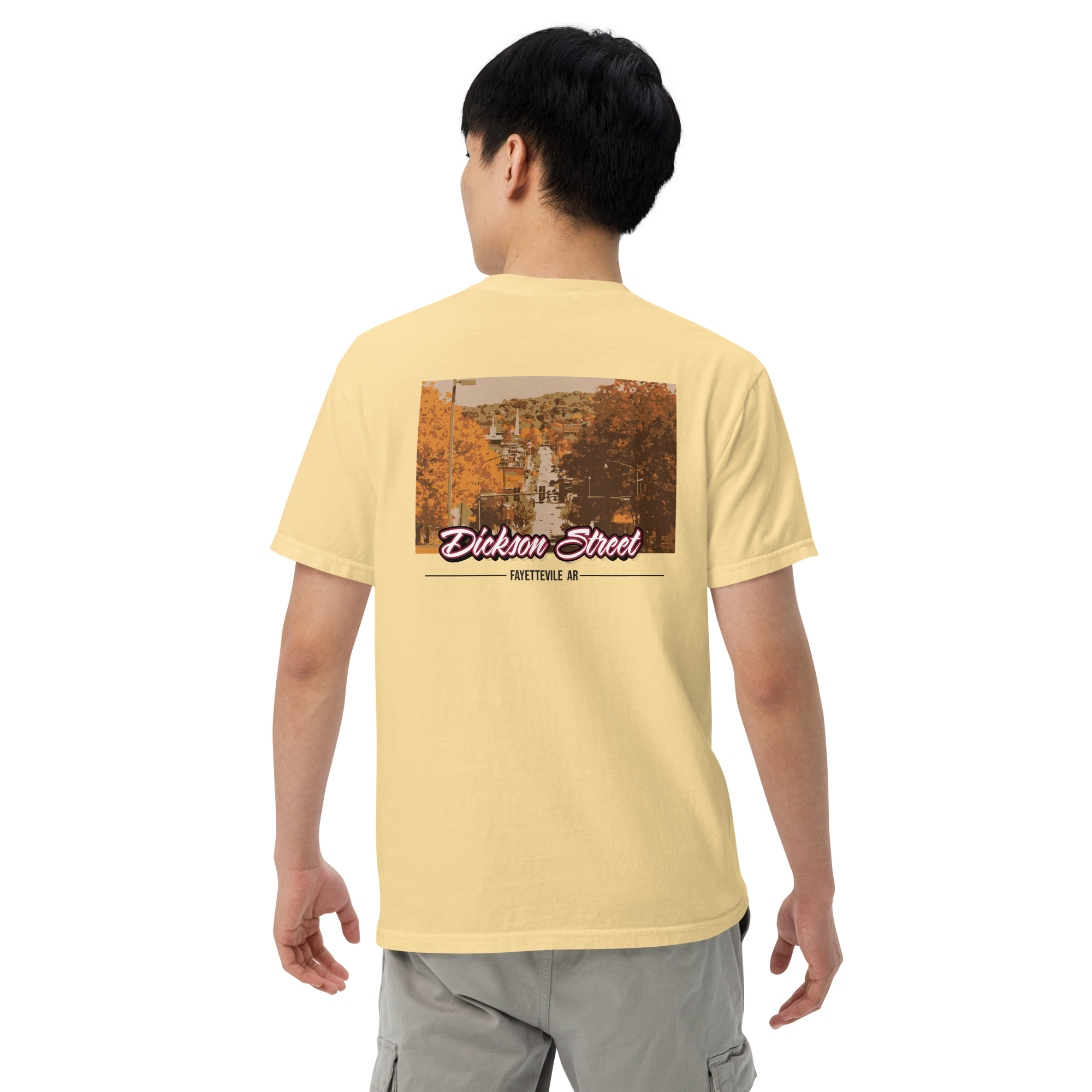 Dickson Street Back Print Men’s Garment-Dyed Heavyweight T-Shirt