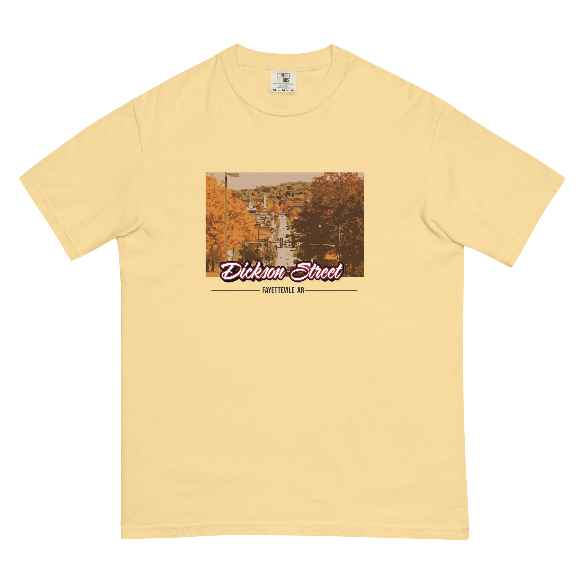 Dickson Street Front Print Men’s Garment-Dyed Heavyweight T-Shirt