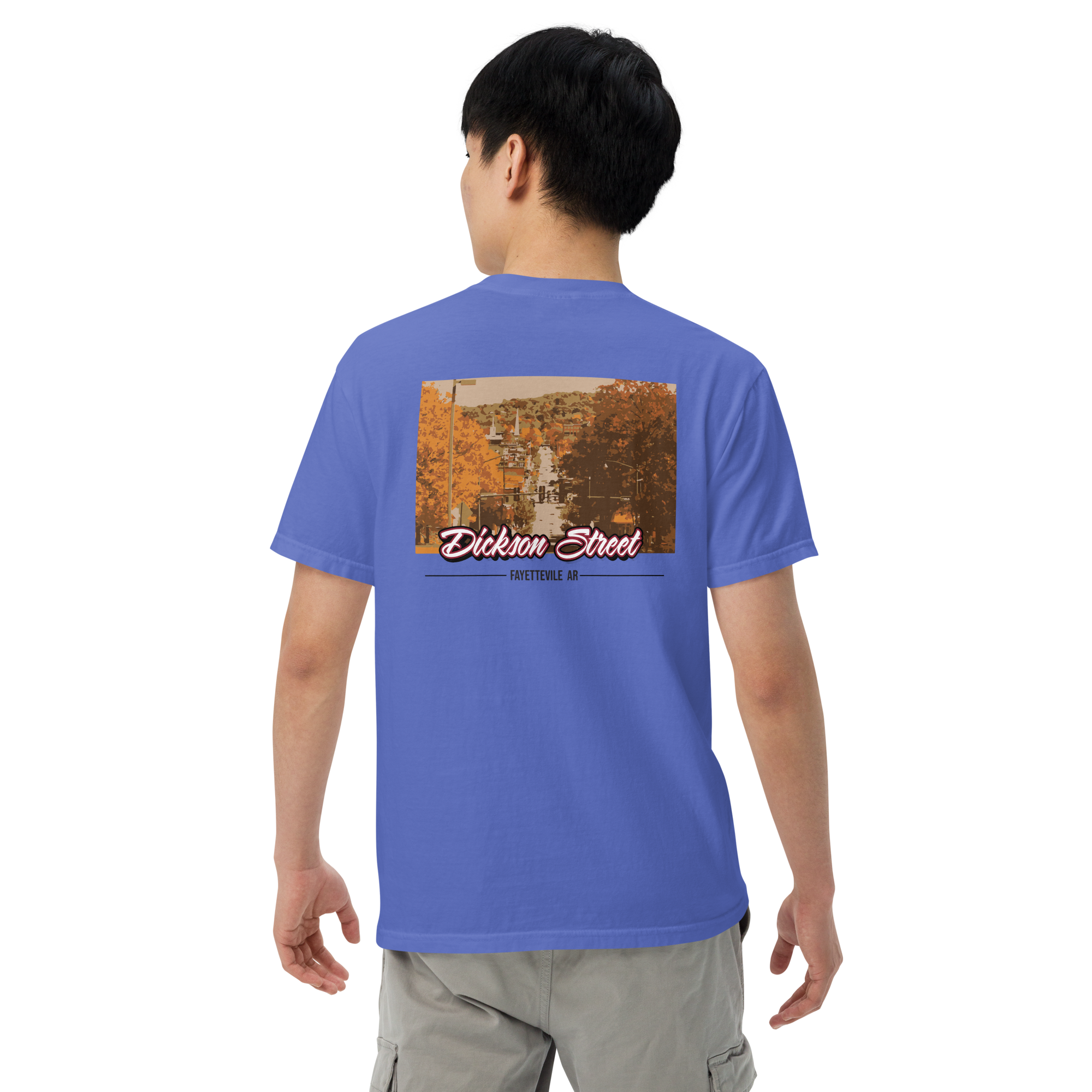 Dickson Street Back Print Men’s Garment-Dyed Heavyweight T-Shirt