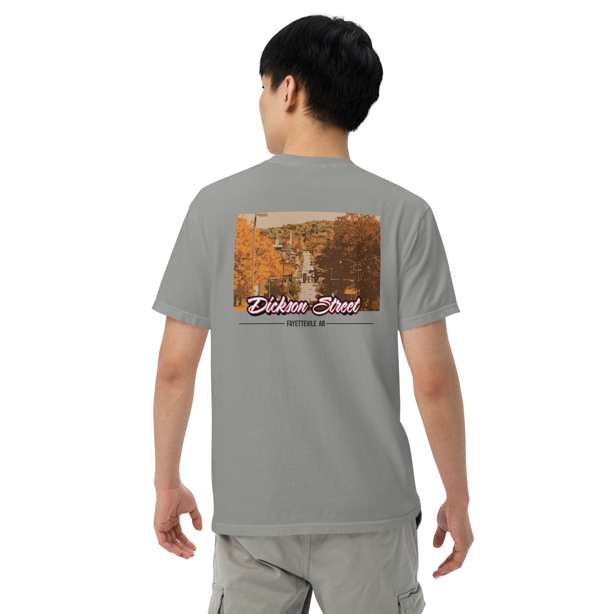 Dickson Street Back Print Men’s Garment-Dyed Heavyweight T-Shirt