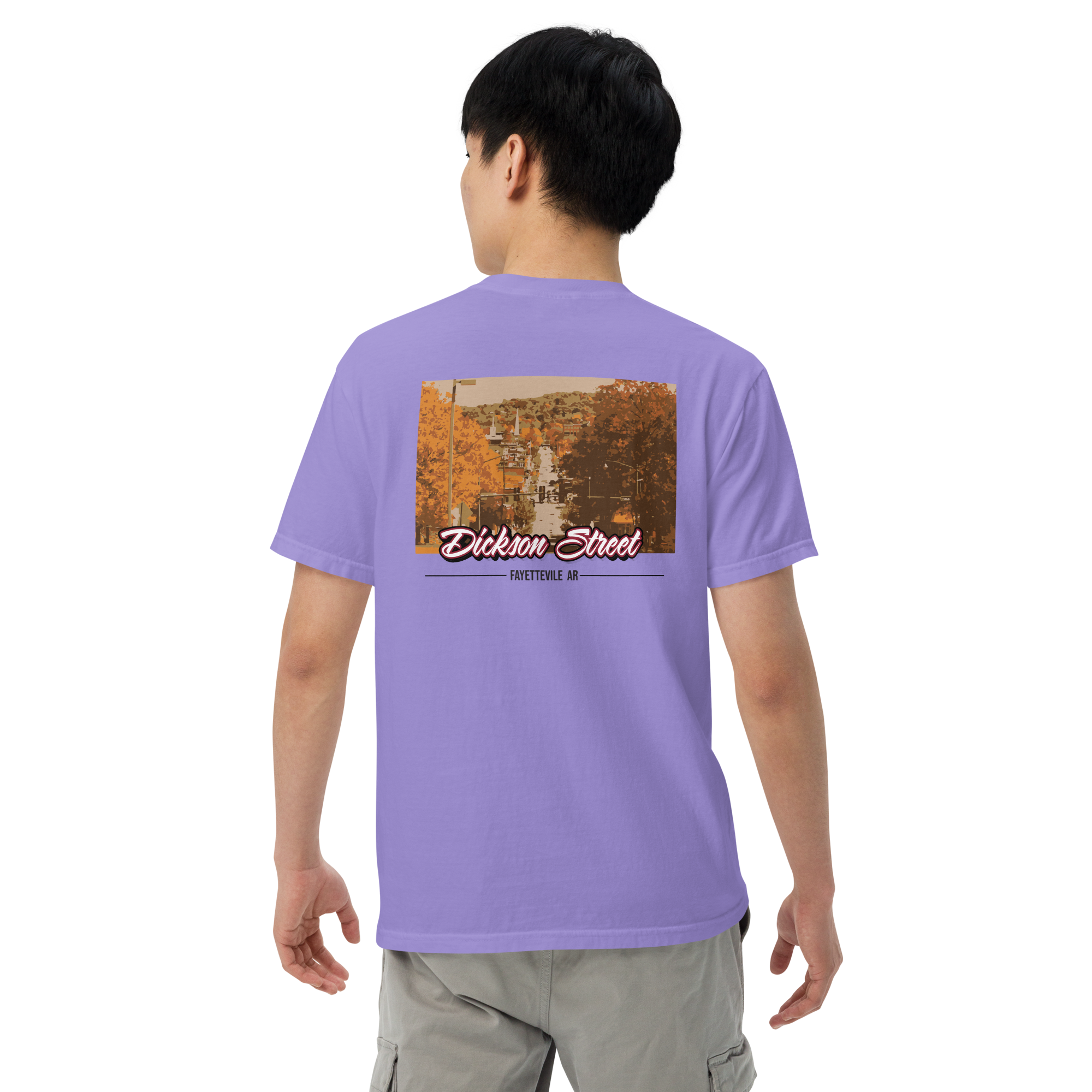 Dickson Street Back Print Men’s Garment-Dyed Heavyweight T-Shirt