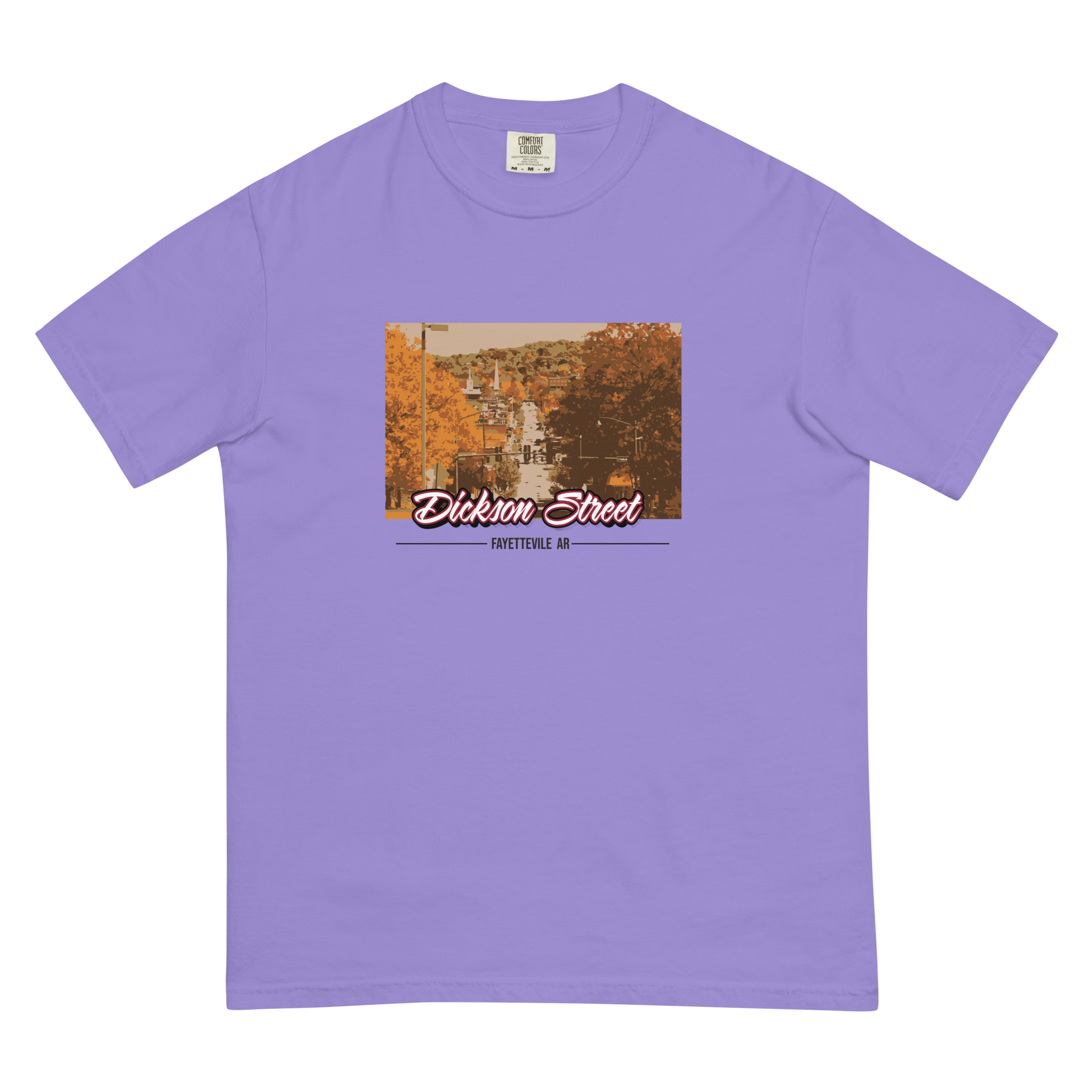 Dickson Street Front Print Men’s Garment-Dyed Heavyweight T-Shirt