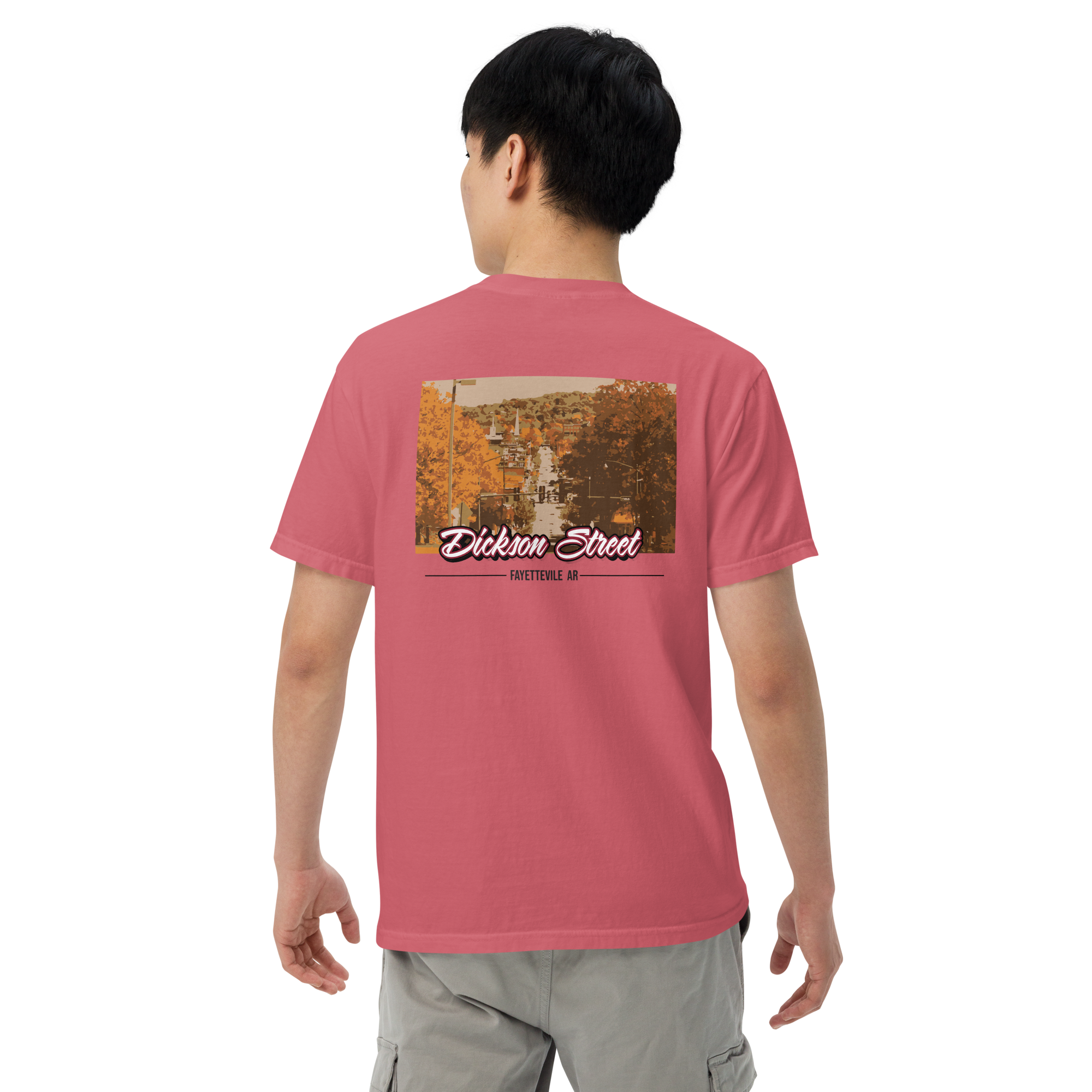 Dickson Street Back Print Men’s Garment-Dyed Heavyweight T-Shirt