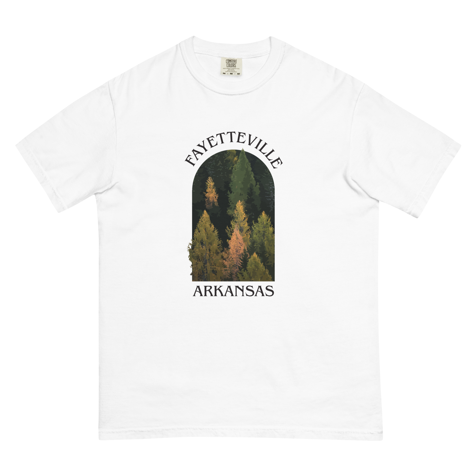 Fayetteville Arkansas Trees Men’s Garment-Dyed Heavyweight T-Shirt