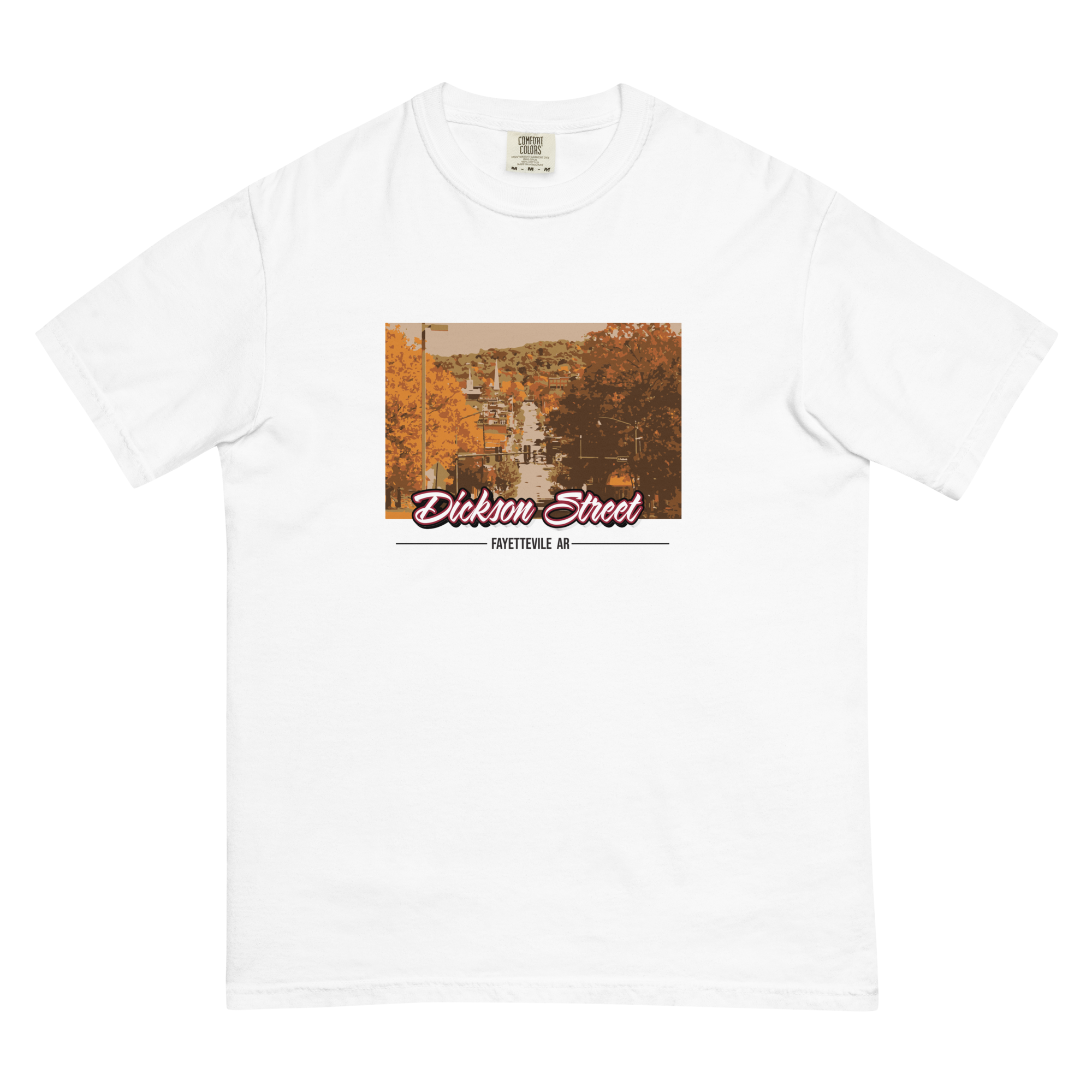 Dickson Street Front Print Men’s Garment-Dyed Heavyweight T-Shirt