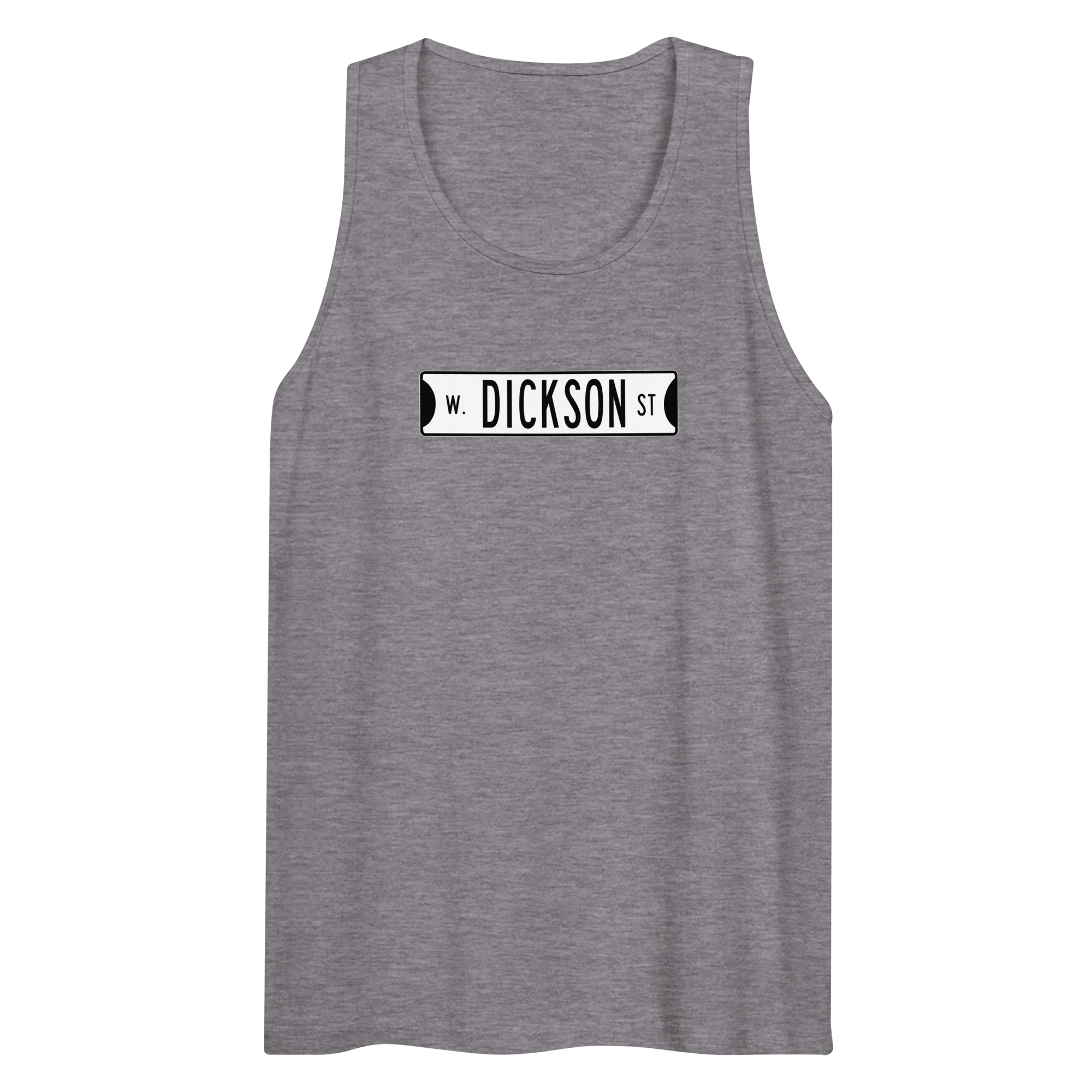 Retro Dickson Street Sign Men’s Premium Tank Top