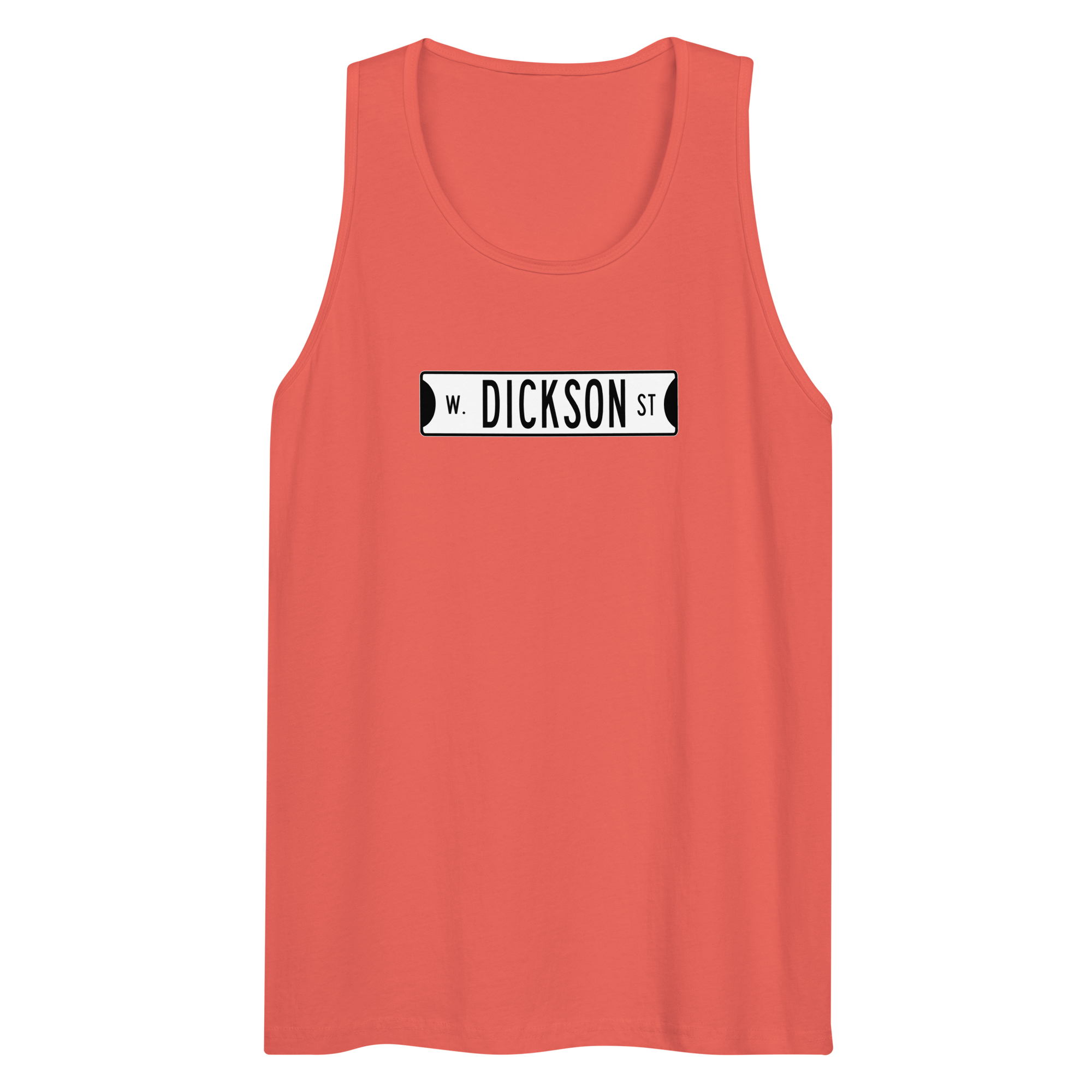 Retro Dickson Street Sign Men’s Premium Tank Top