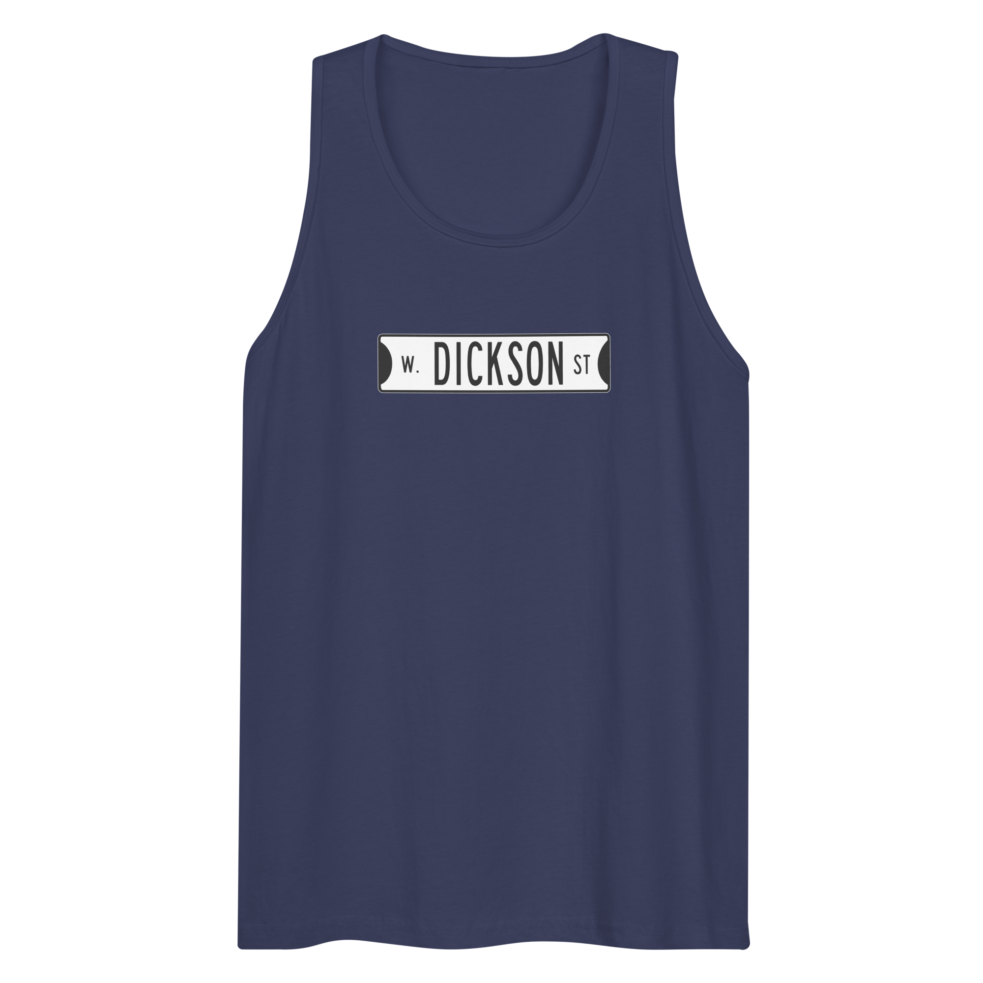 Retro Dickson Street Sign Men’s Premium Tank Top