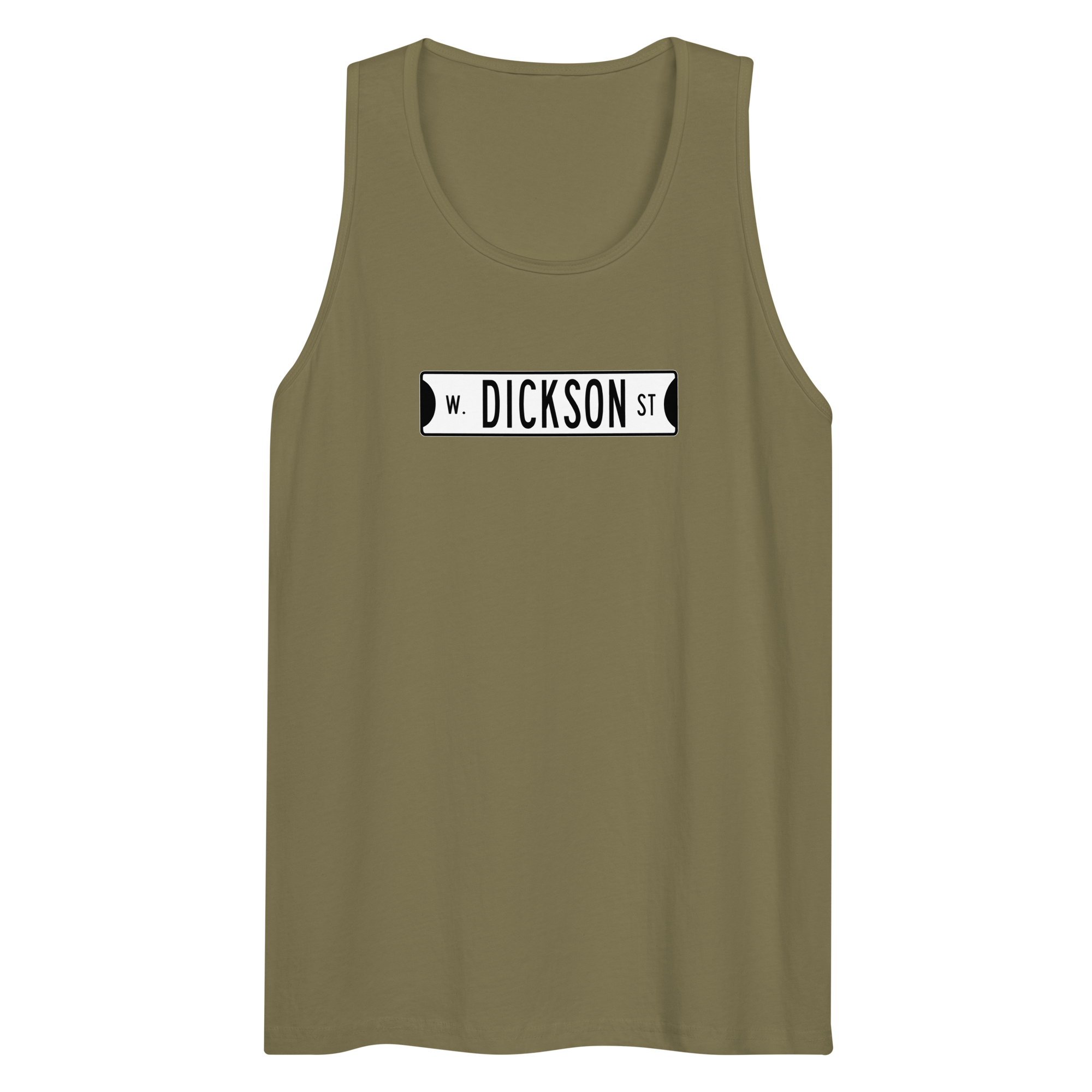 Retro Dickson Street Sign Men’s Premium Tank Top