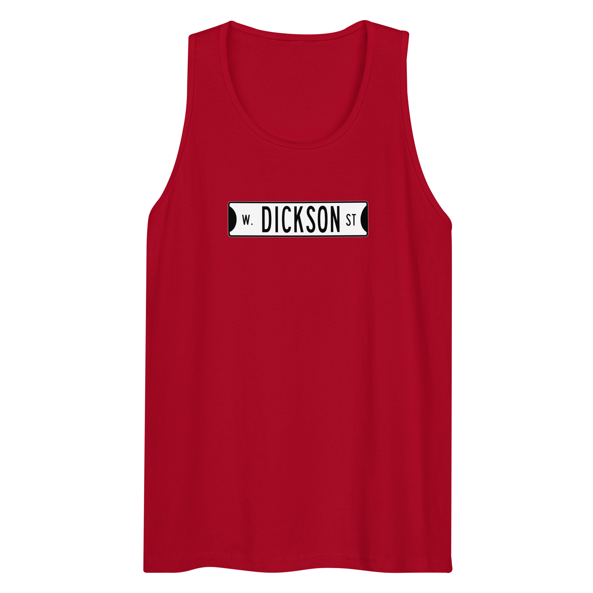 Retro Dickson Street Sign Men’s Premium Tank Top