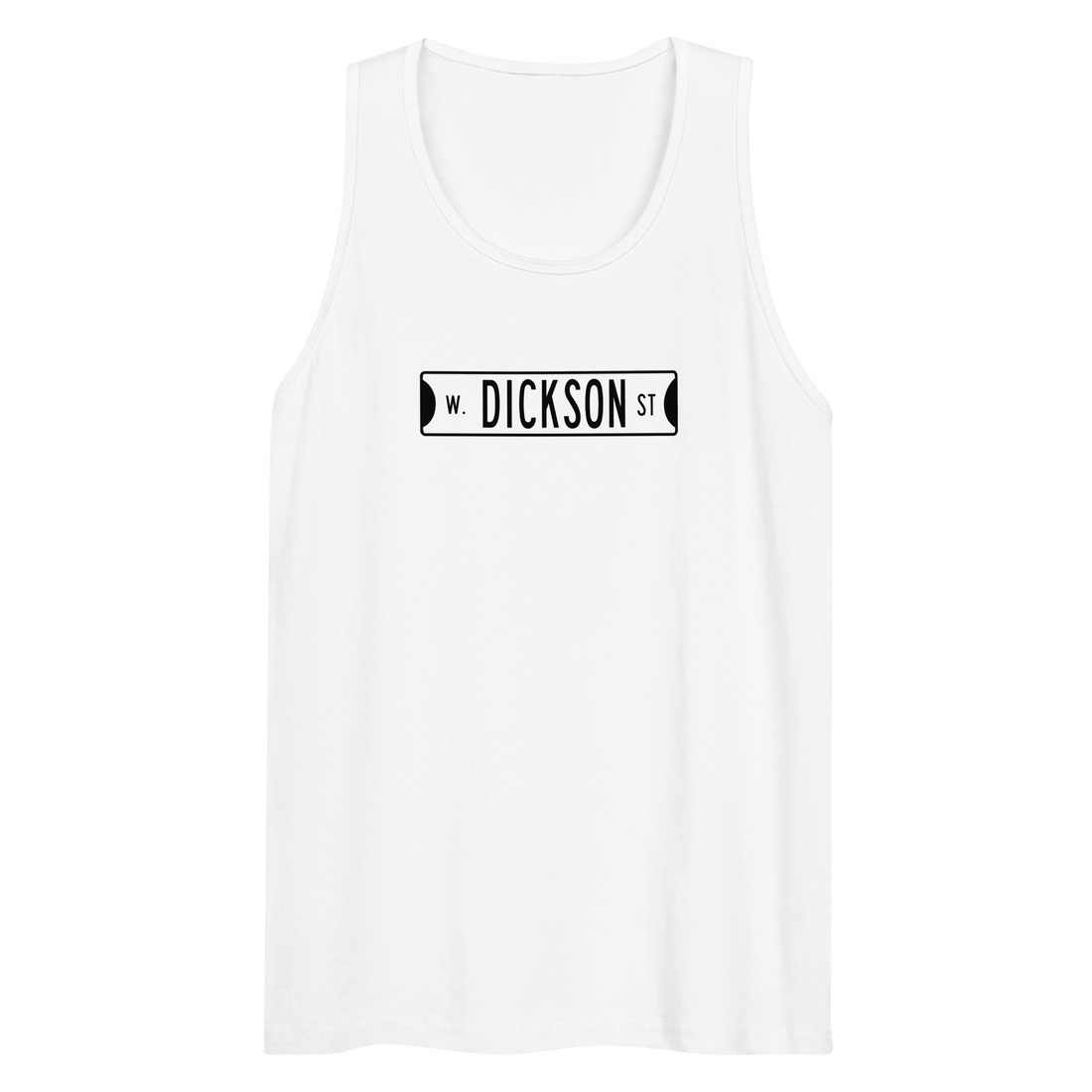 Retro Dickson Street Sign Men’s Premium Tank Top