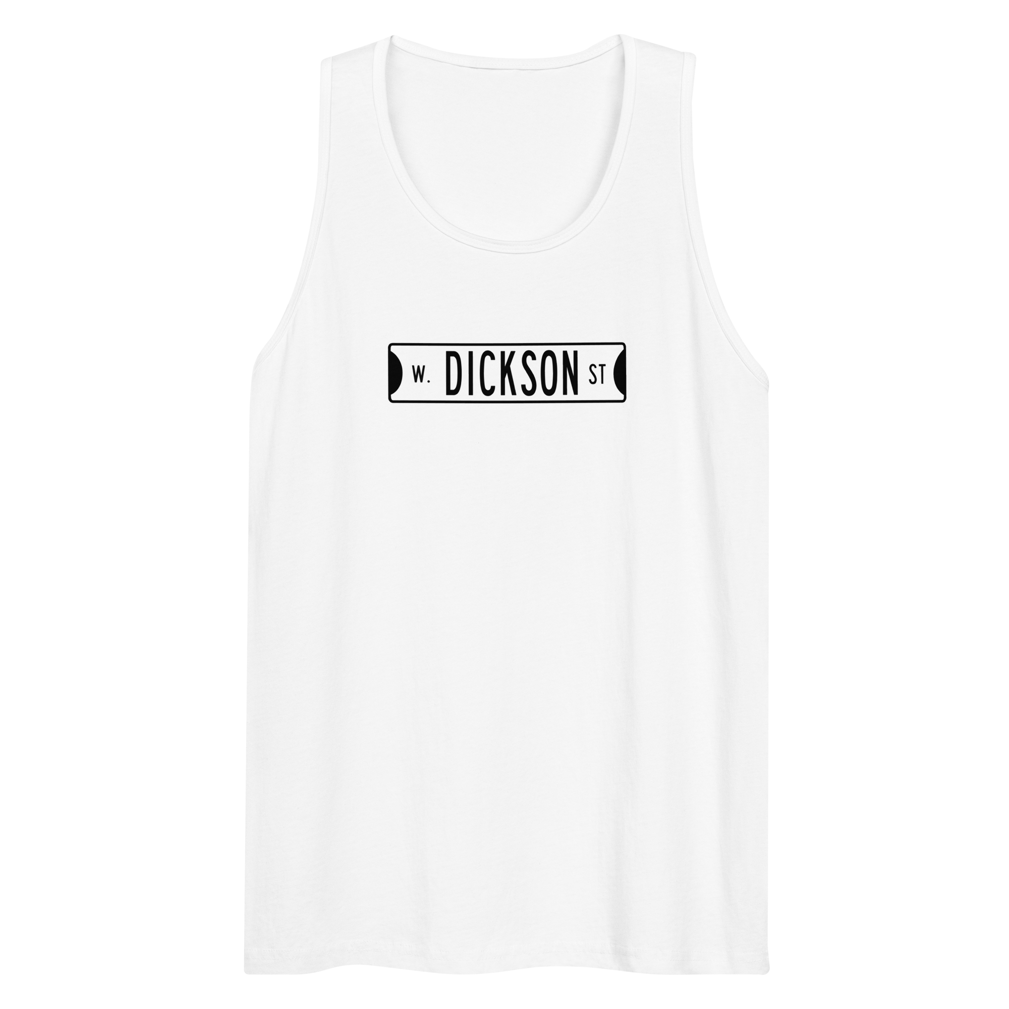 Retro Dickson Street Sign Men’s Premium Tank Top