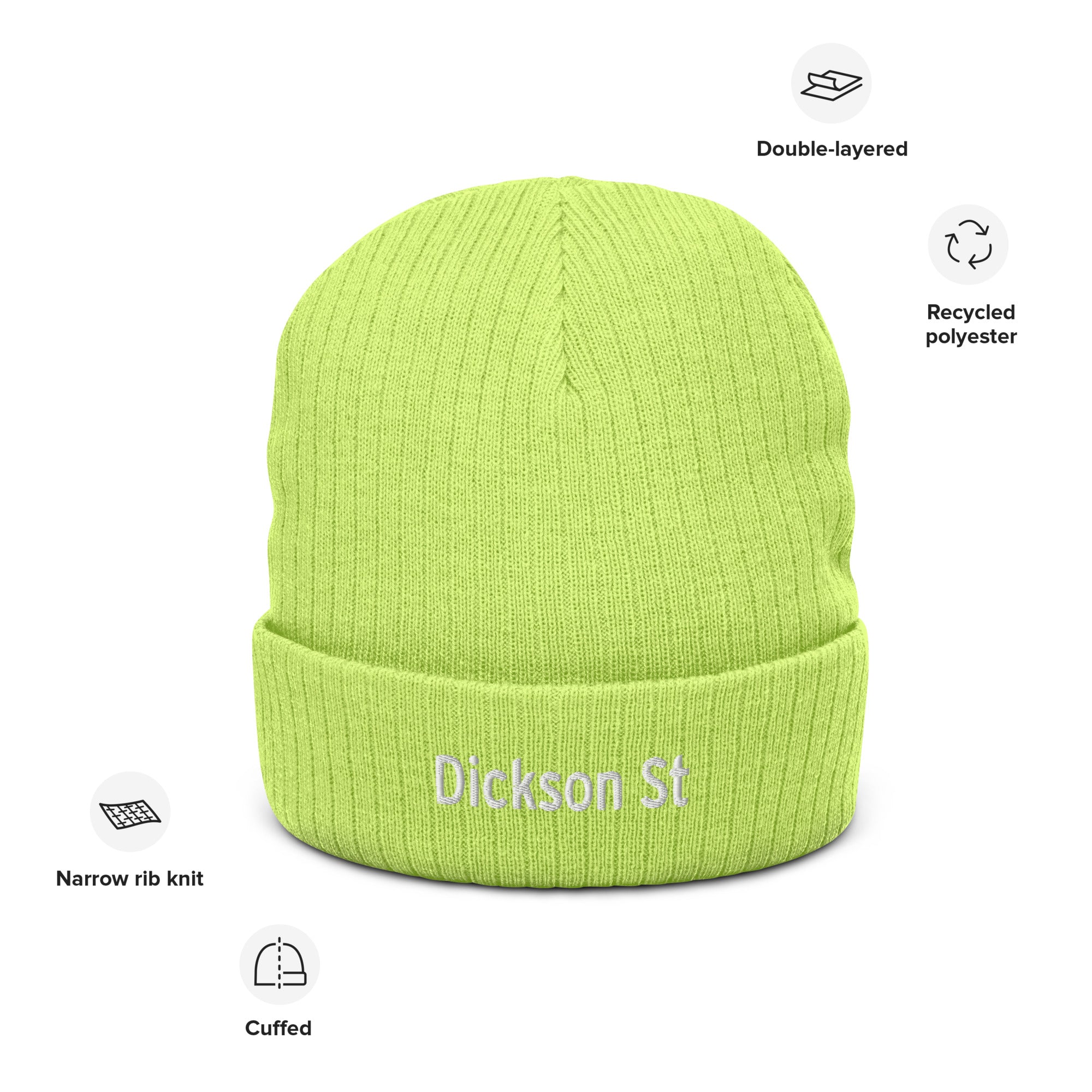 Dickson St Ribbed Knit Beanie