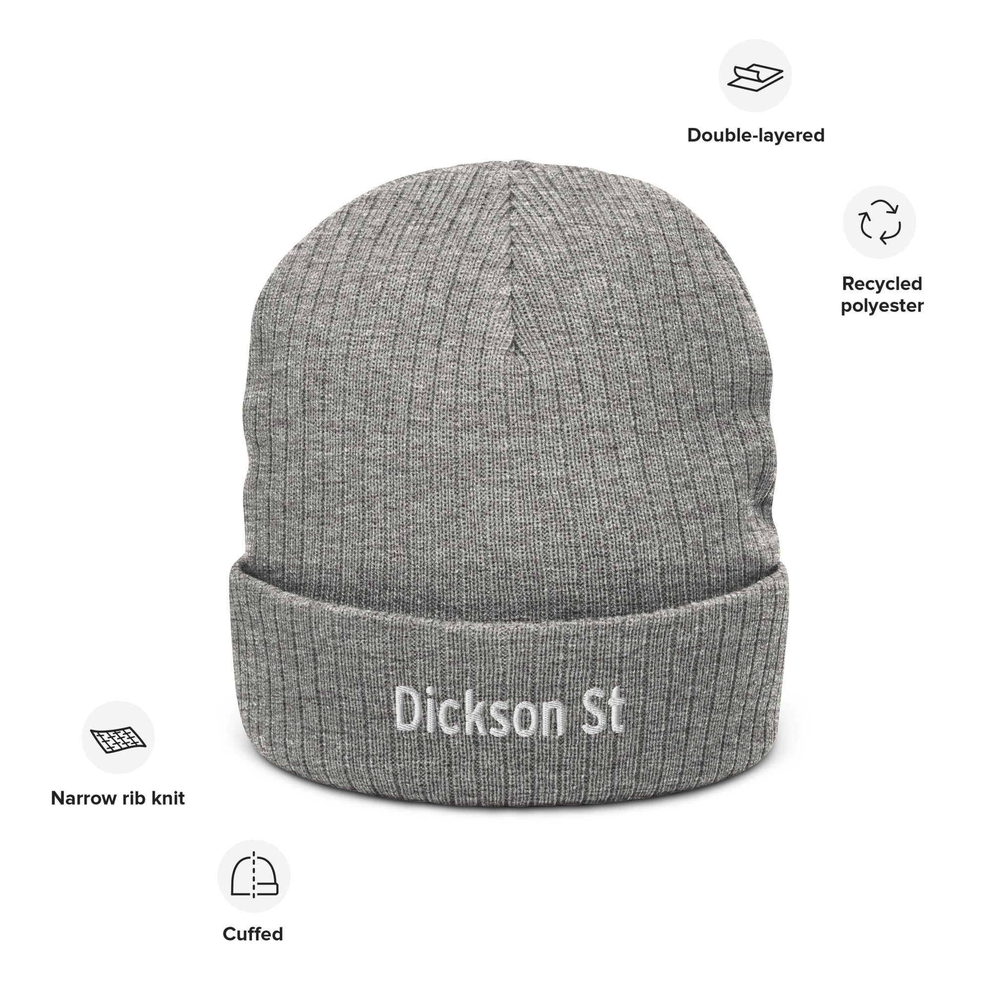 Dickson St Ribbed Knit Beanie