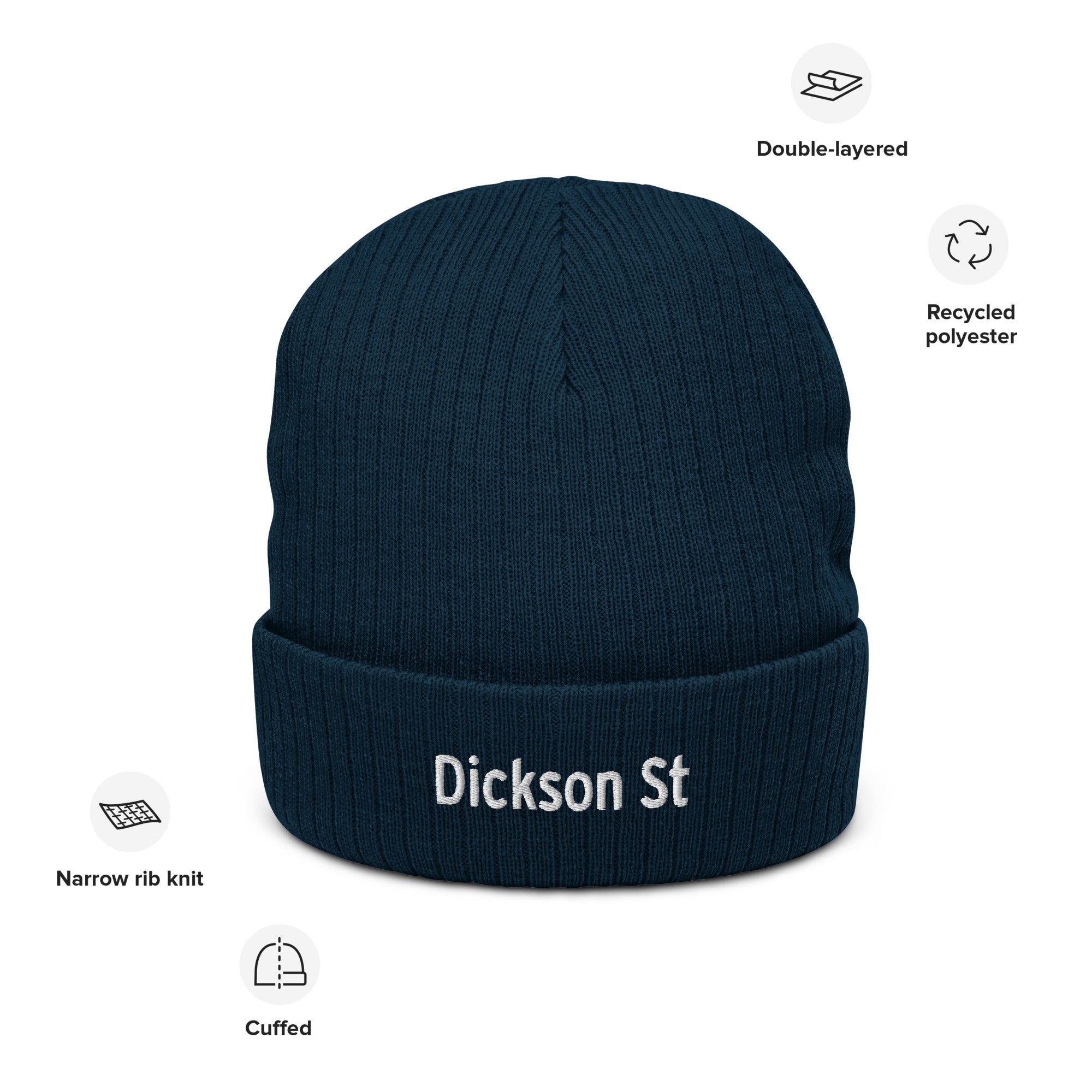 Dickson St Ribbed Knit Beanie