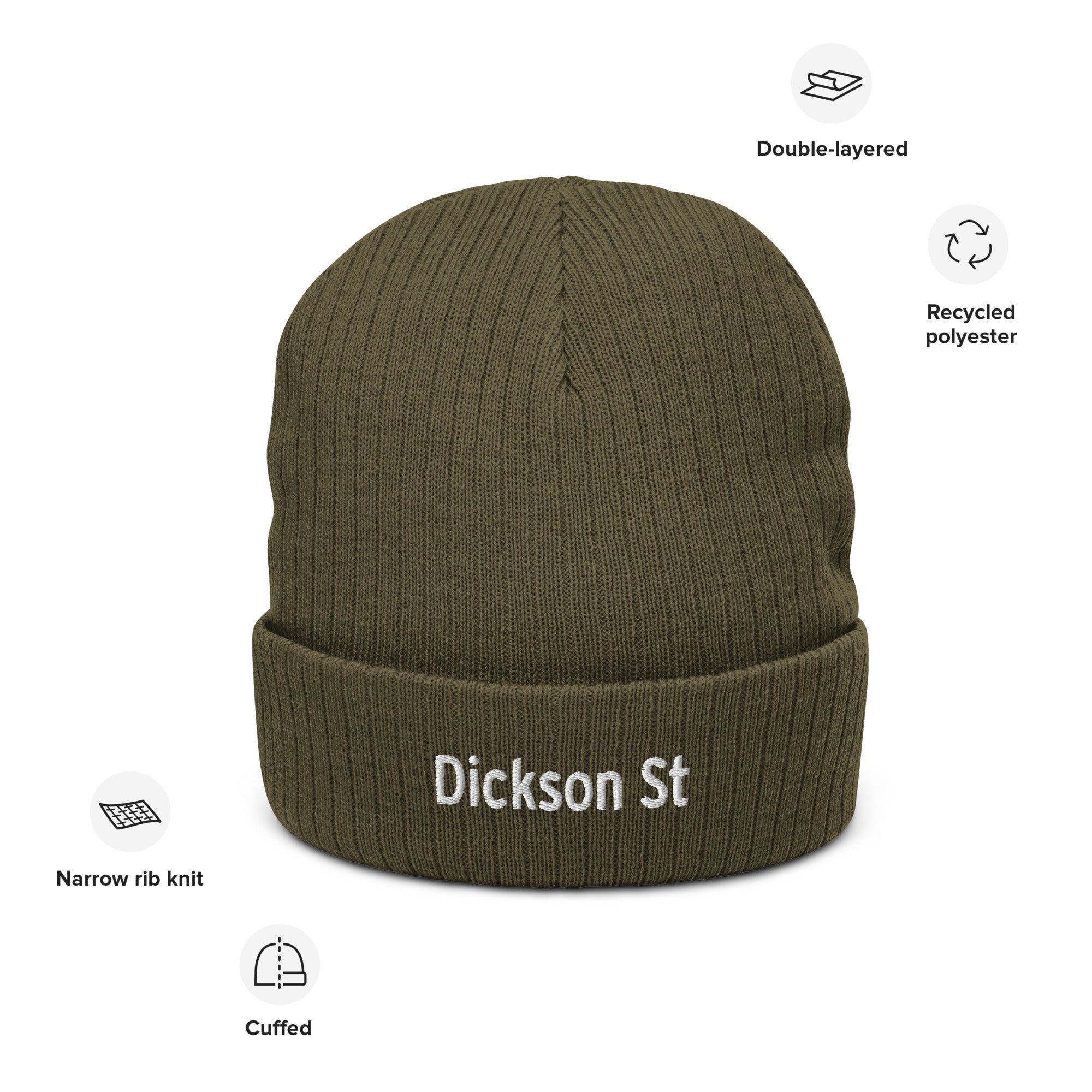 Dickson St Ribbed Knit Beanie