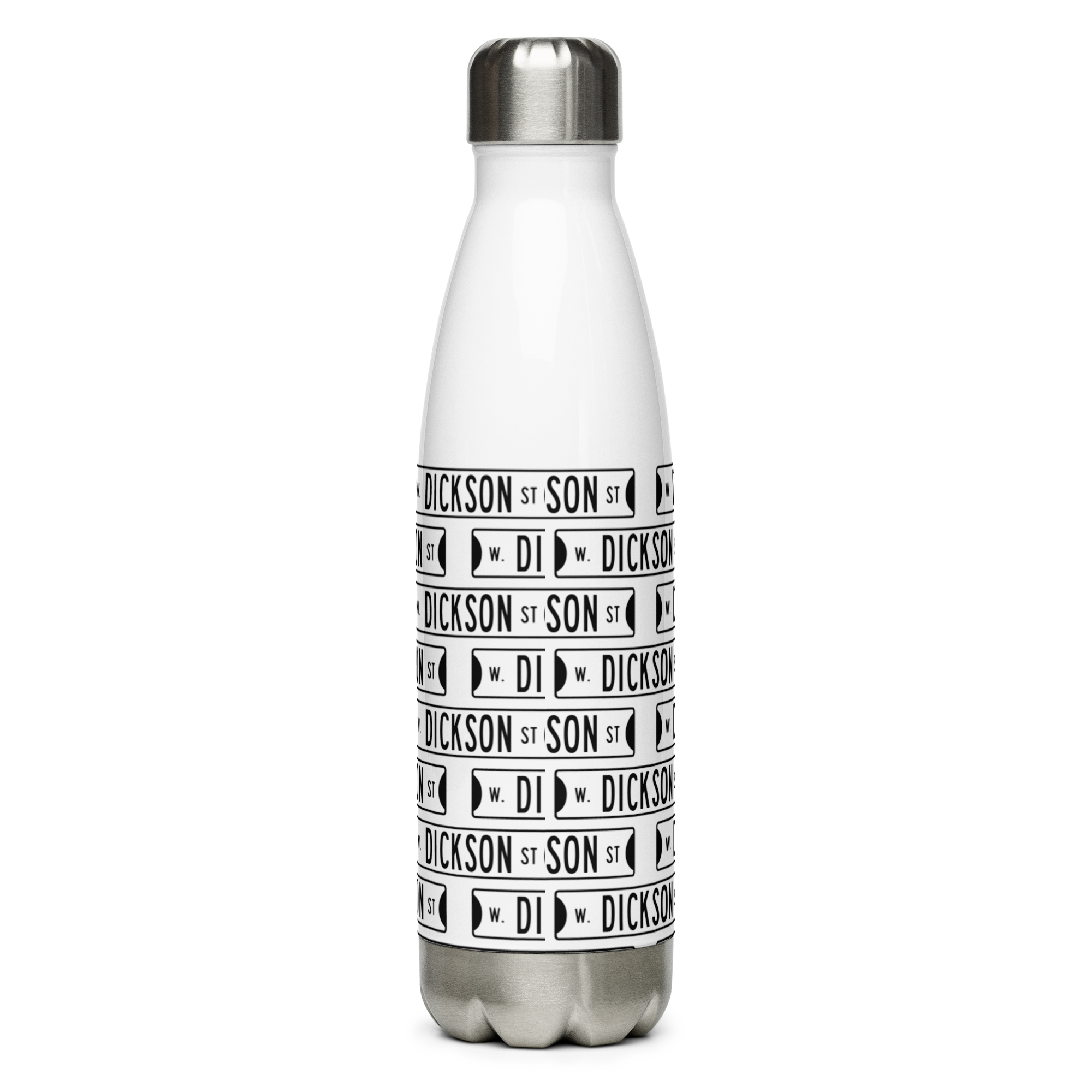 Retro Dickson Street Sign Stainless Steel Water Bottle