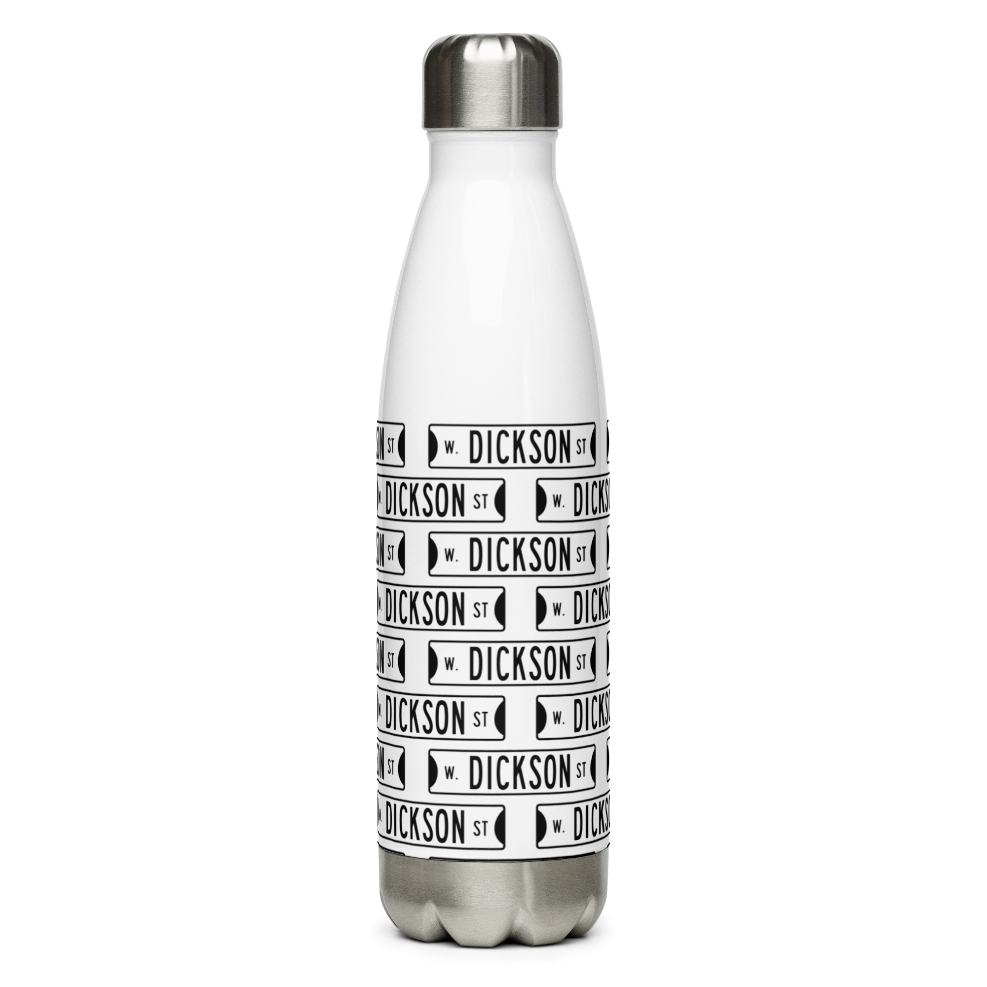 Retro Dickson Street Sign Stainless Steel Water Bottle