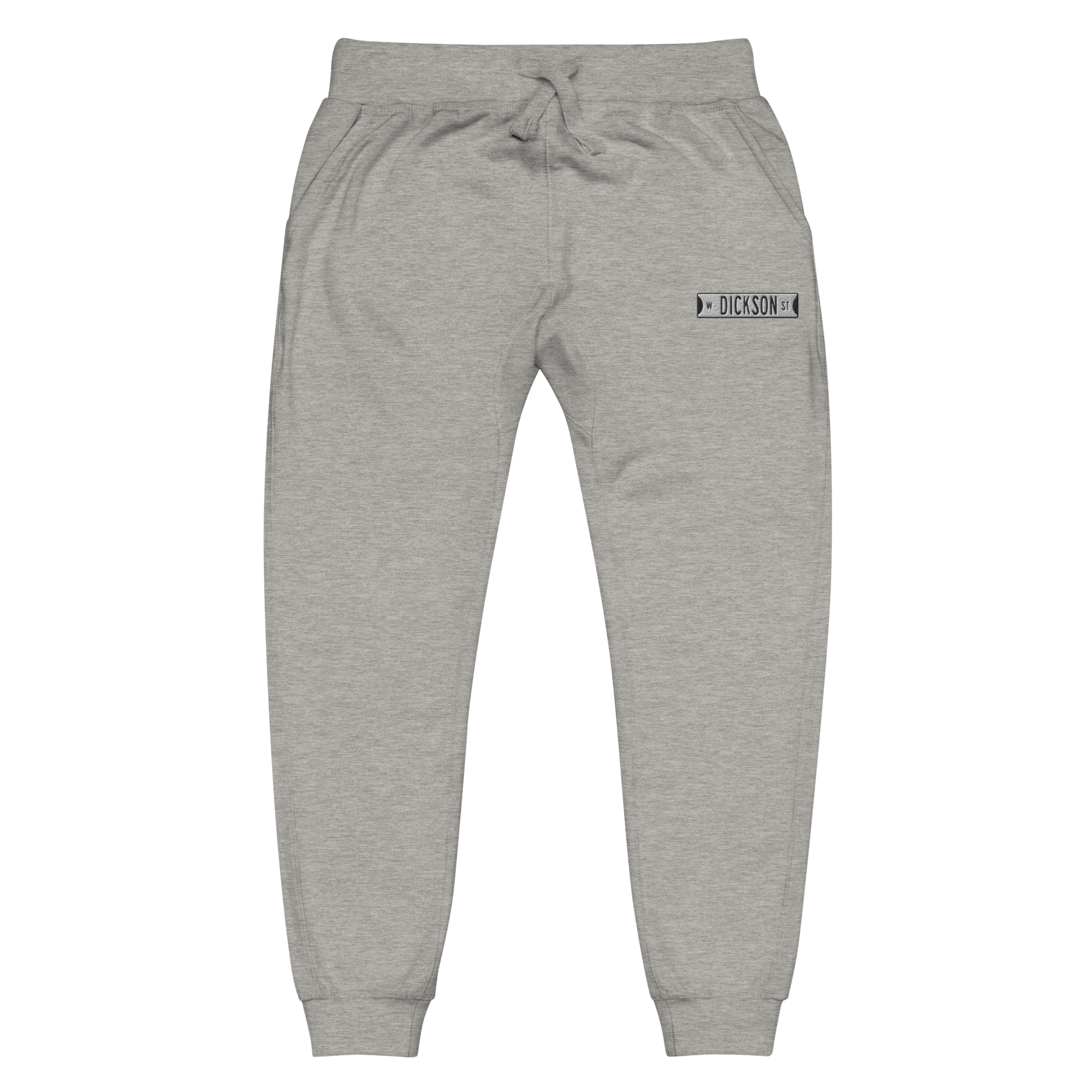 Retro Dickson Street Sign Embroidered Unisex Fleece Sweatpants
