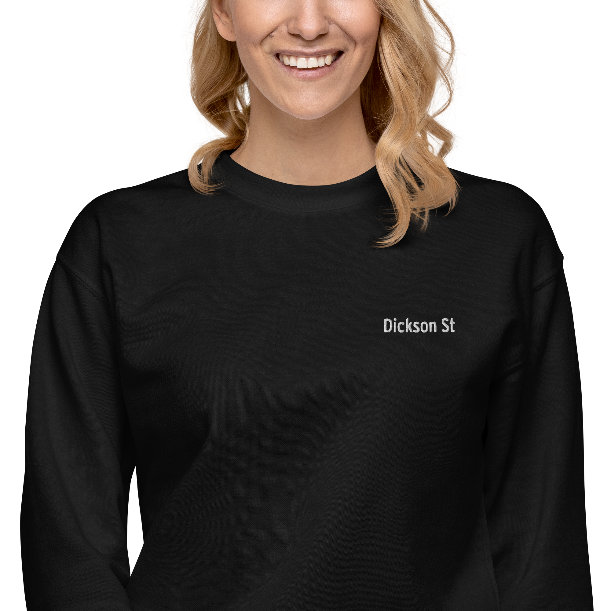 Dickson St Embroidered Unisex Premium Sweatshirt