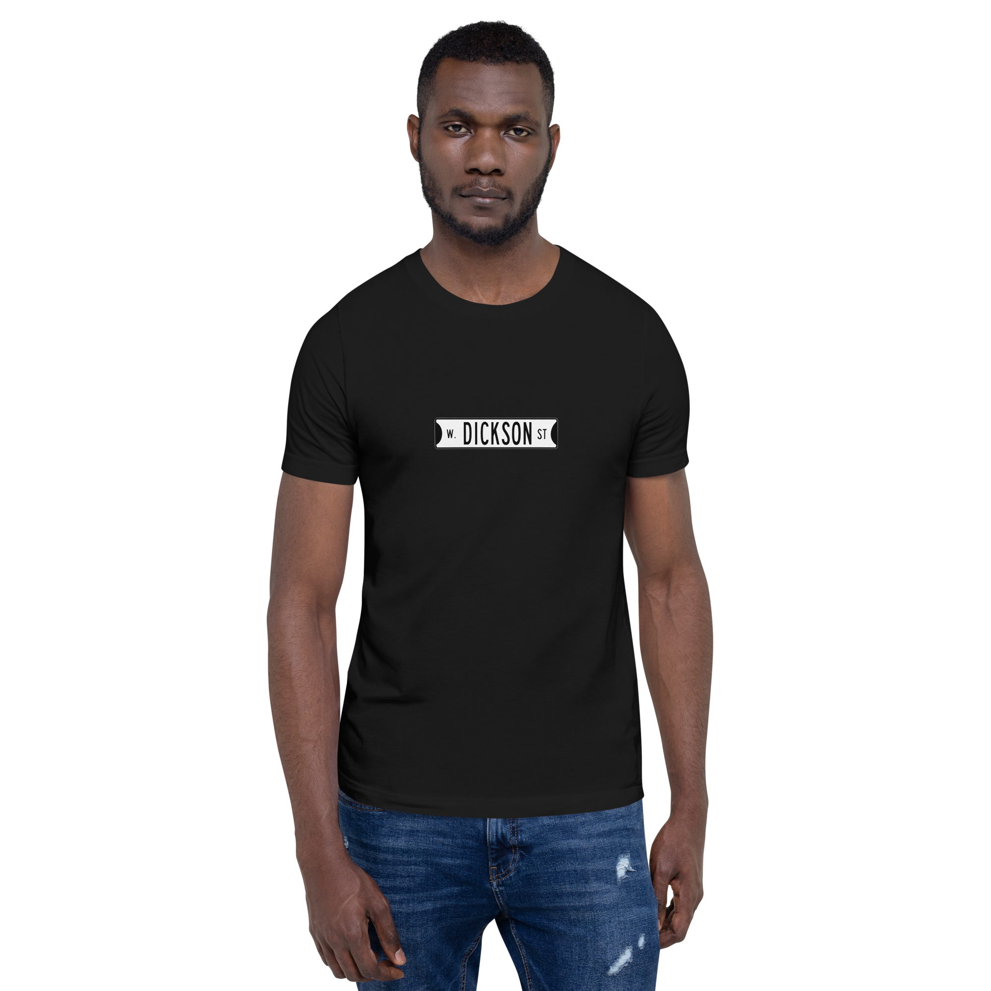 Retro Dickson Street Sign Ring-Spun Cotton T-Shirt