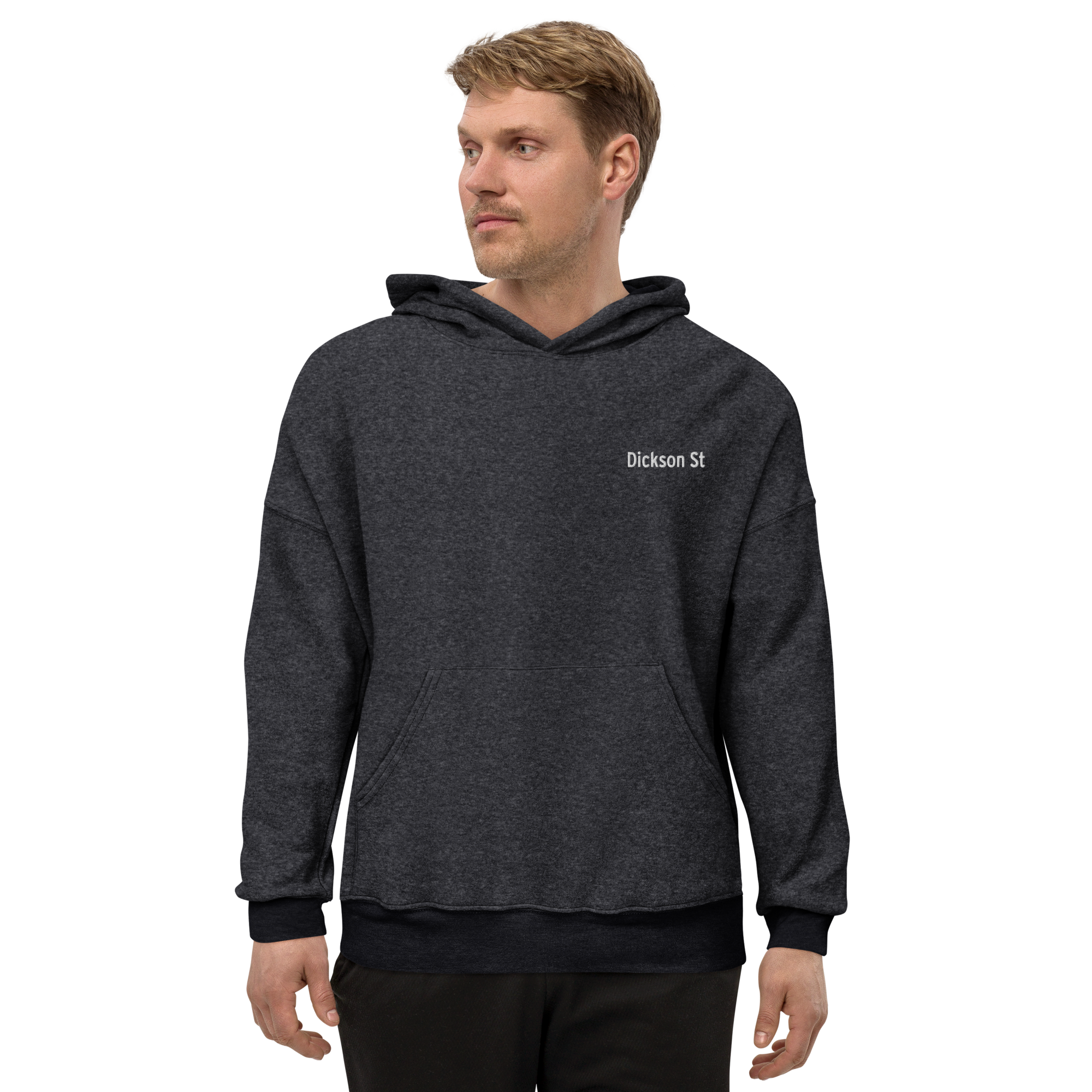 Dickson St Embroidered Unisex Sueded Fleece Hoodie