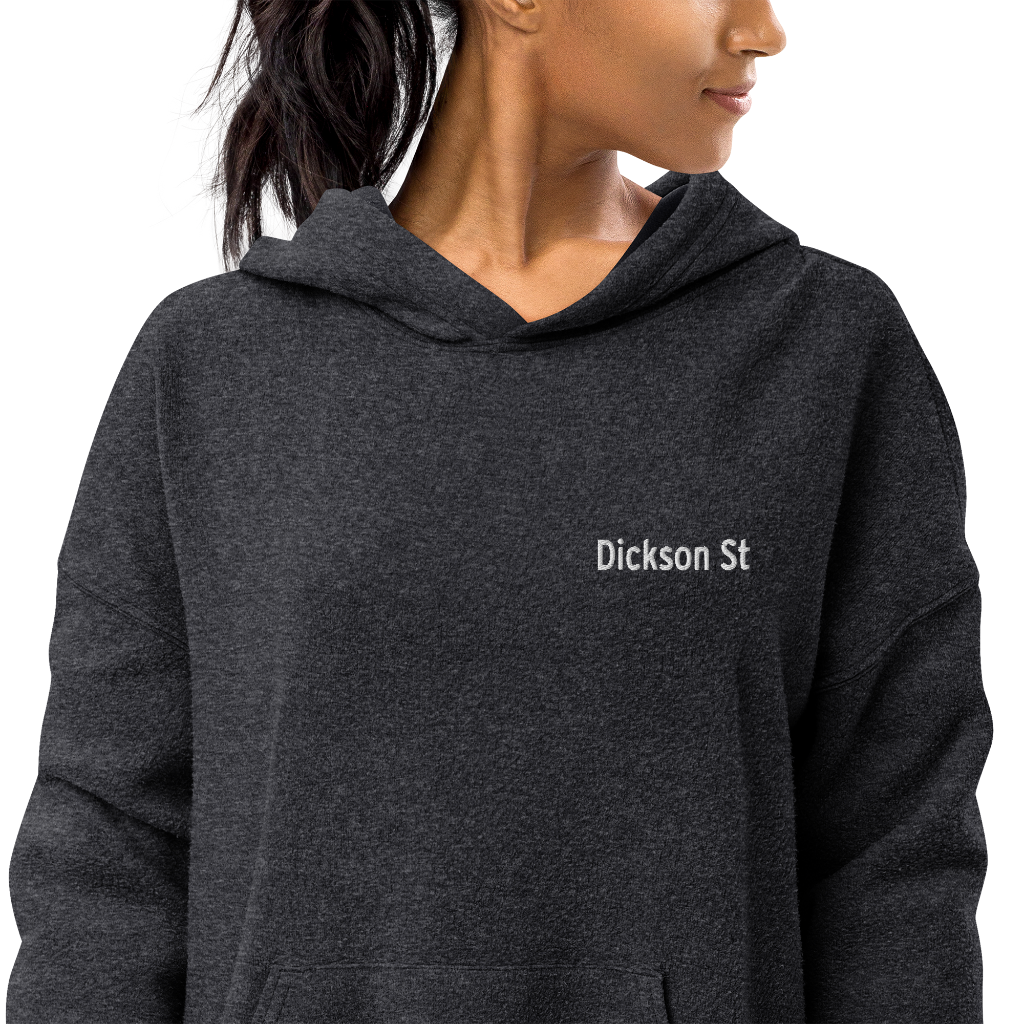 Dickson St Embroidered Unisex Sueded Fleece Hoodie