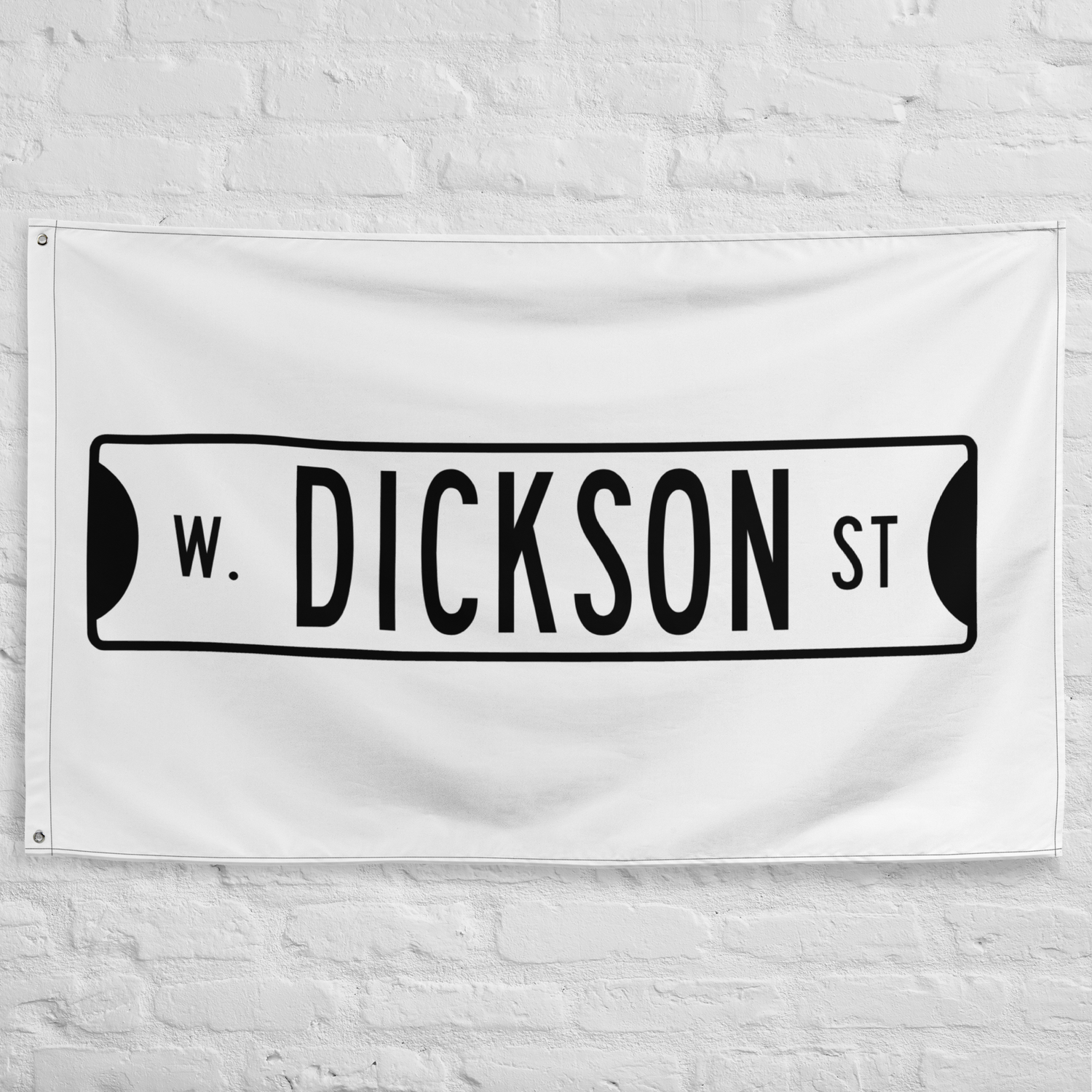 Retro Dickson Street Sign Flag