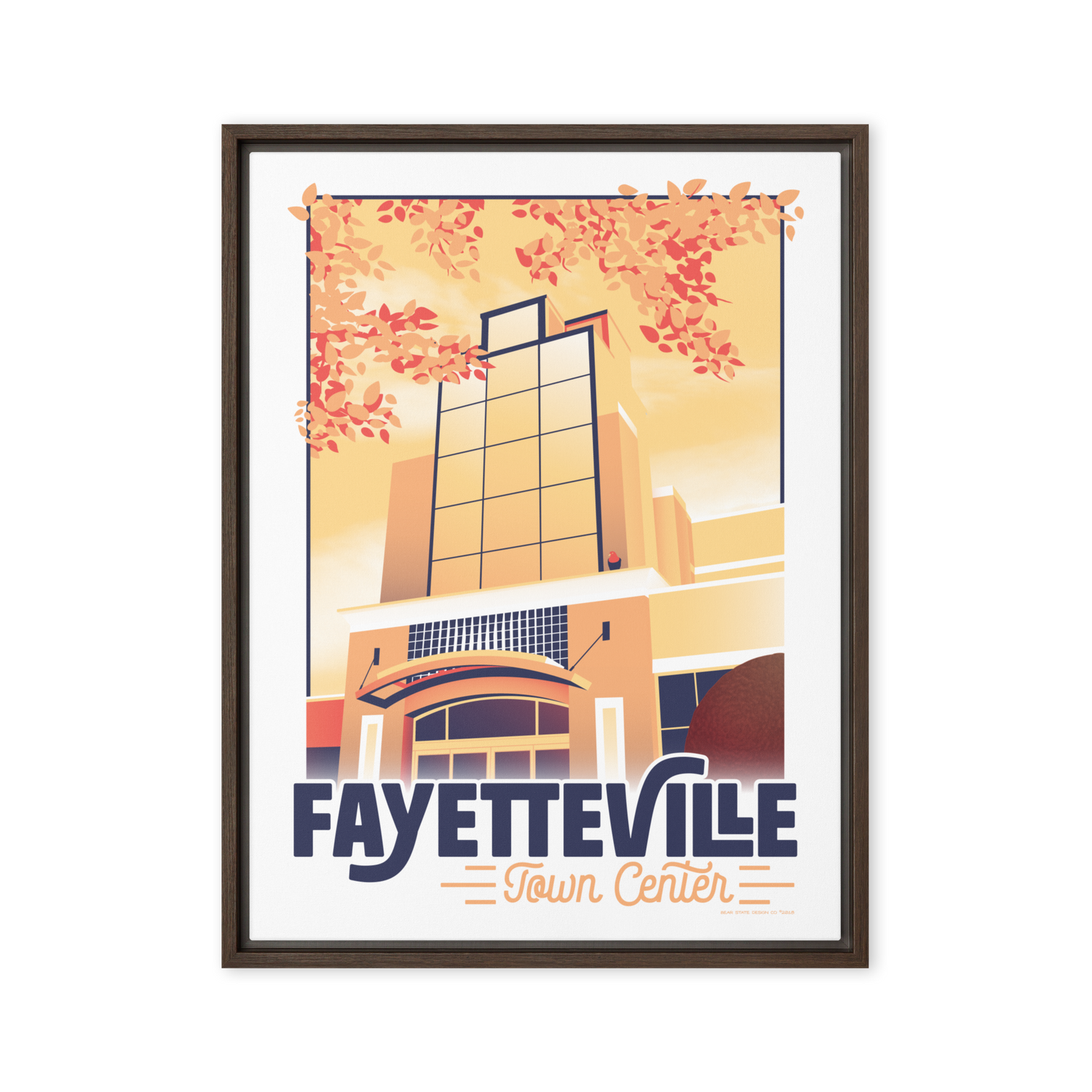 Fayetteville Town Center Framed Canvas