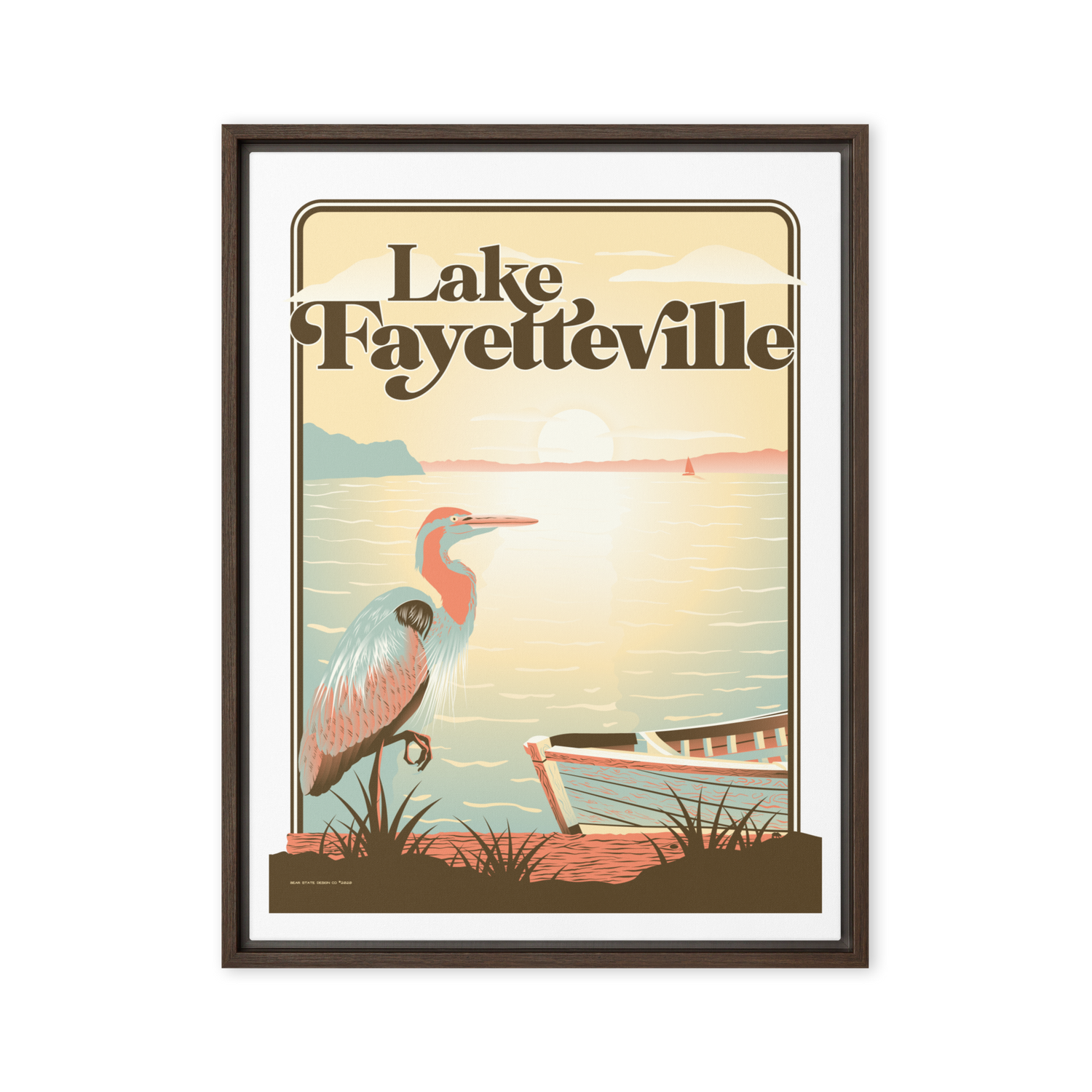 Lake Fayetteville Framed Canvas